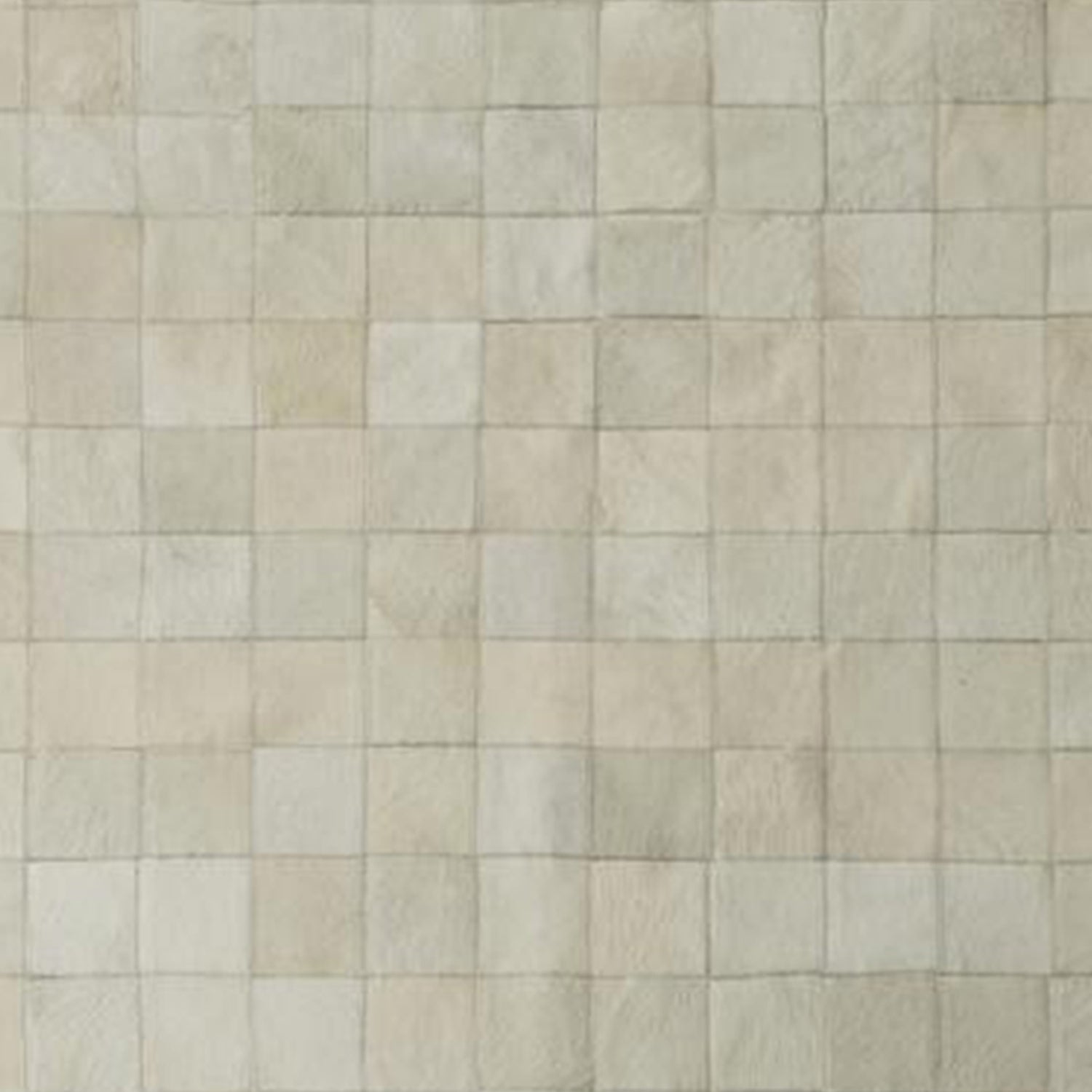 72" x 84" Off White, 4" Square Patches, Cowhide - Area Rug