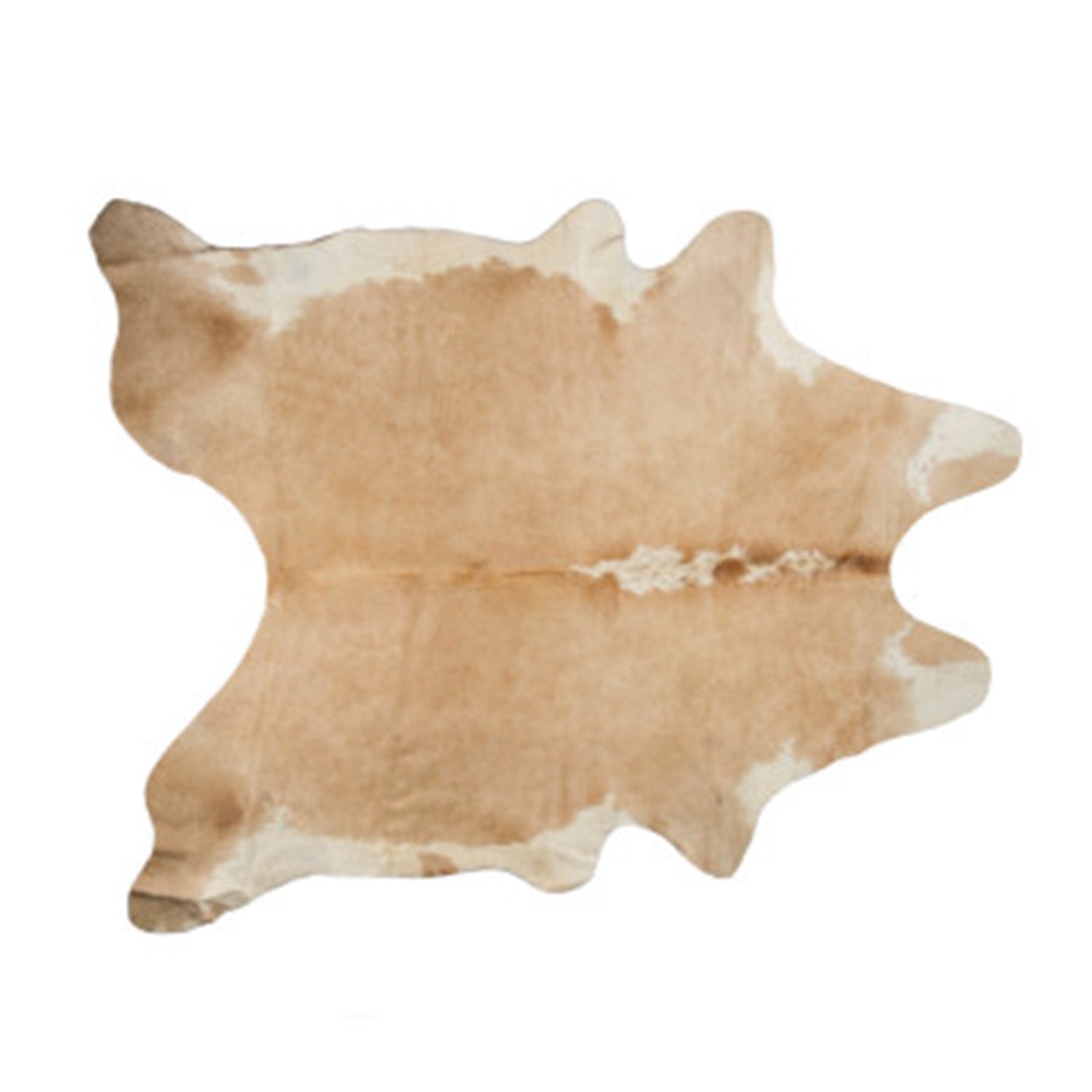 72" x 84" Tan and White,  Cowhide - Rug