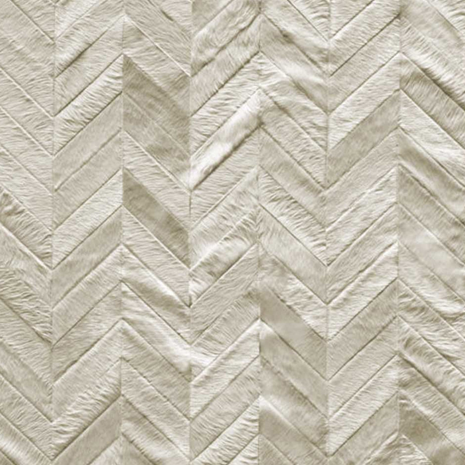 60" x 96" Natural Parquet, Natural Stitched Cowhide - Area Rug