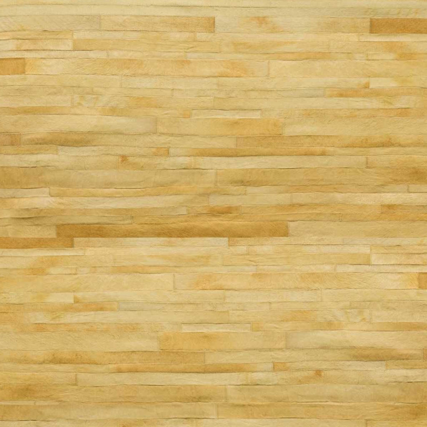 60" x 96" Natural Linear, Cowhide Stitched - Area Rug