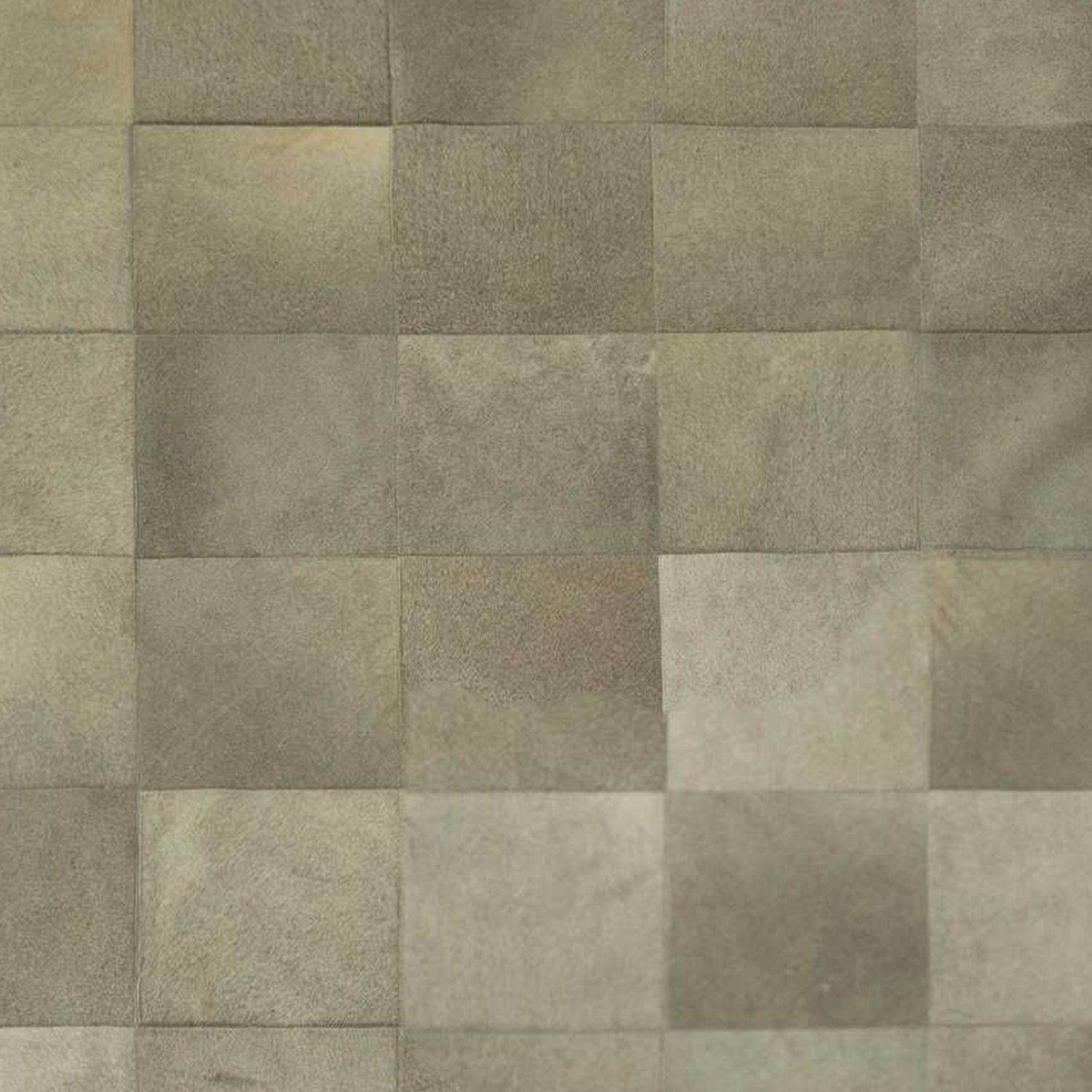 96" x 120" White, 10" Square Patches, Cowhide - Area Rug