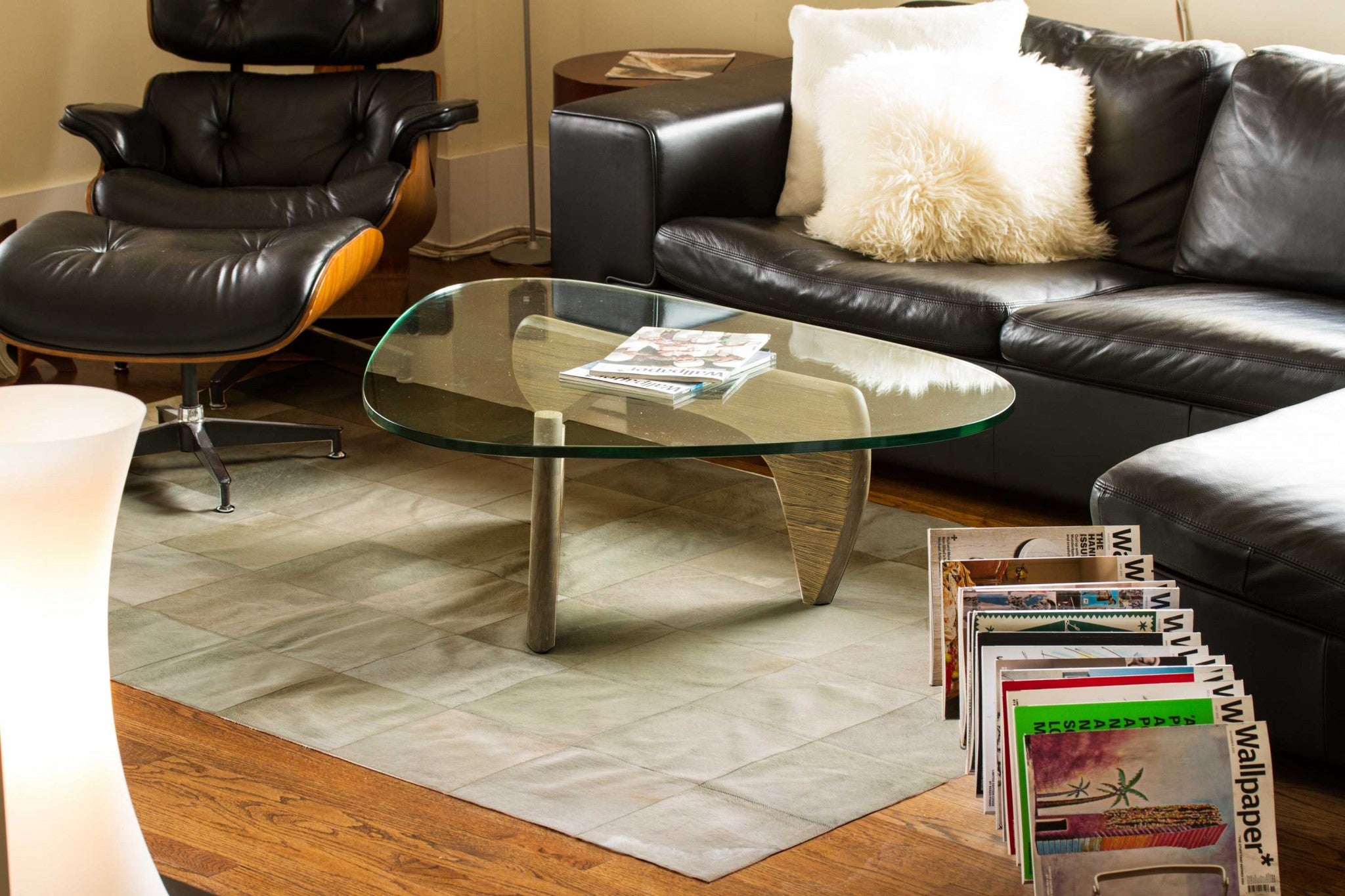 96" x 120" Natural, 10" Square Patches, Cowhide - Area Rug