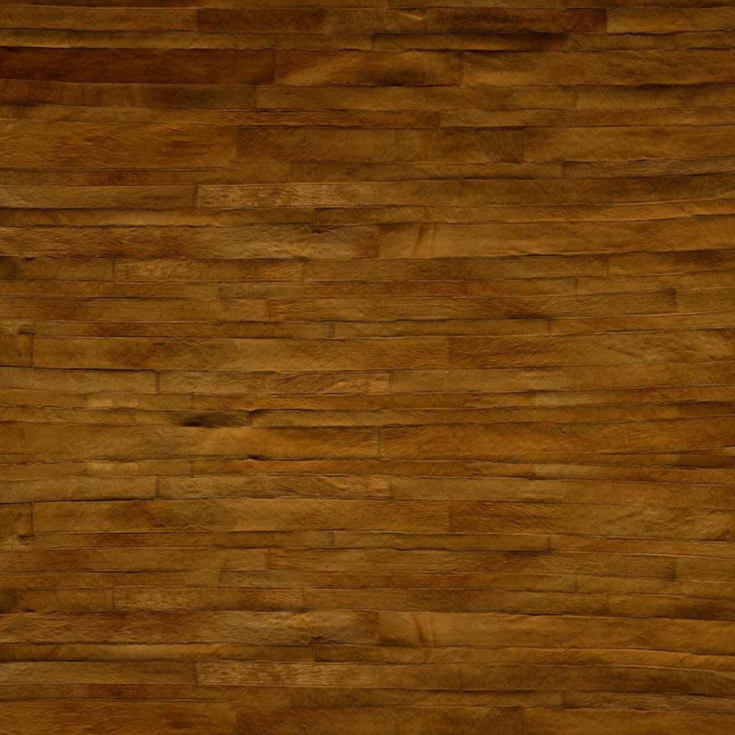 96" x 120" Brown Linear, Cowhide Stitched - Area Rug