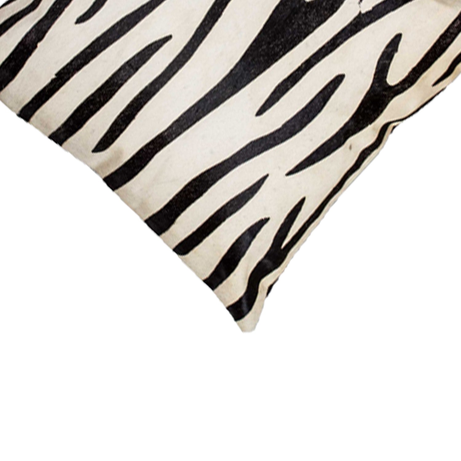 18" x 18" x 5" Black And White Cowhide - Pillow