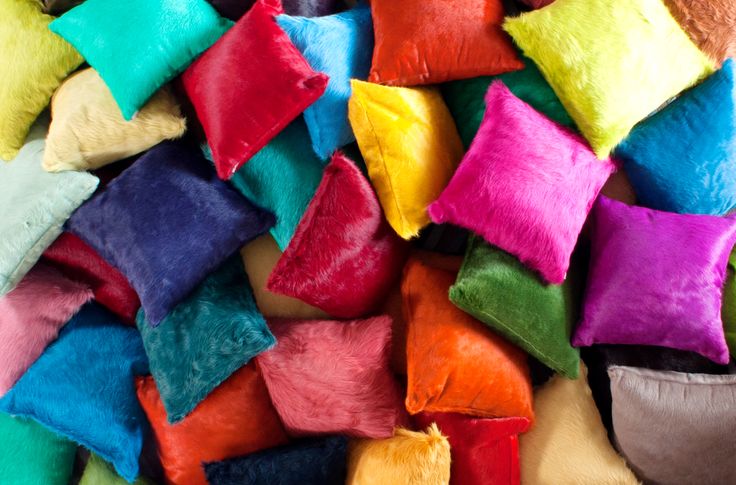 12" x 20" x 5" Yellow Cowhide - Pillow