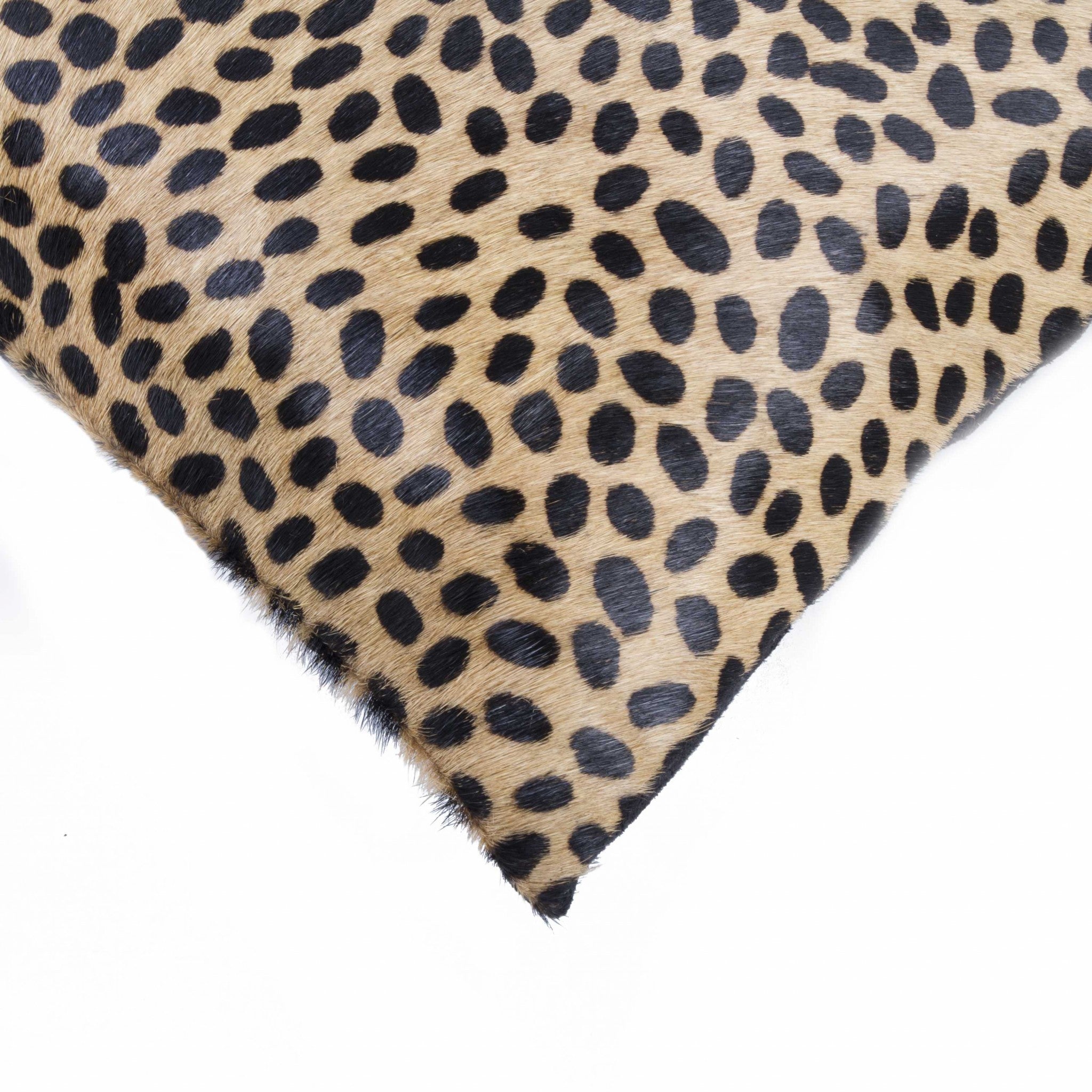 12" x 20" x 5" Cheetah Cowhide - Pillow
