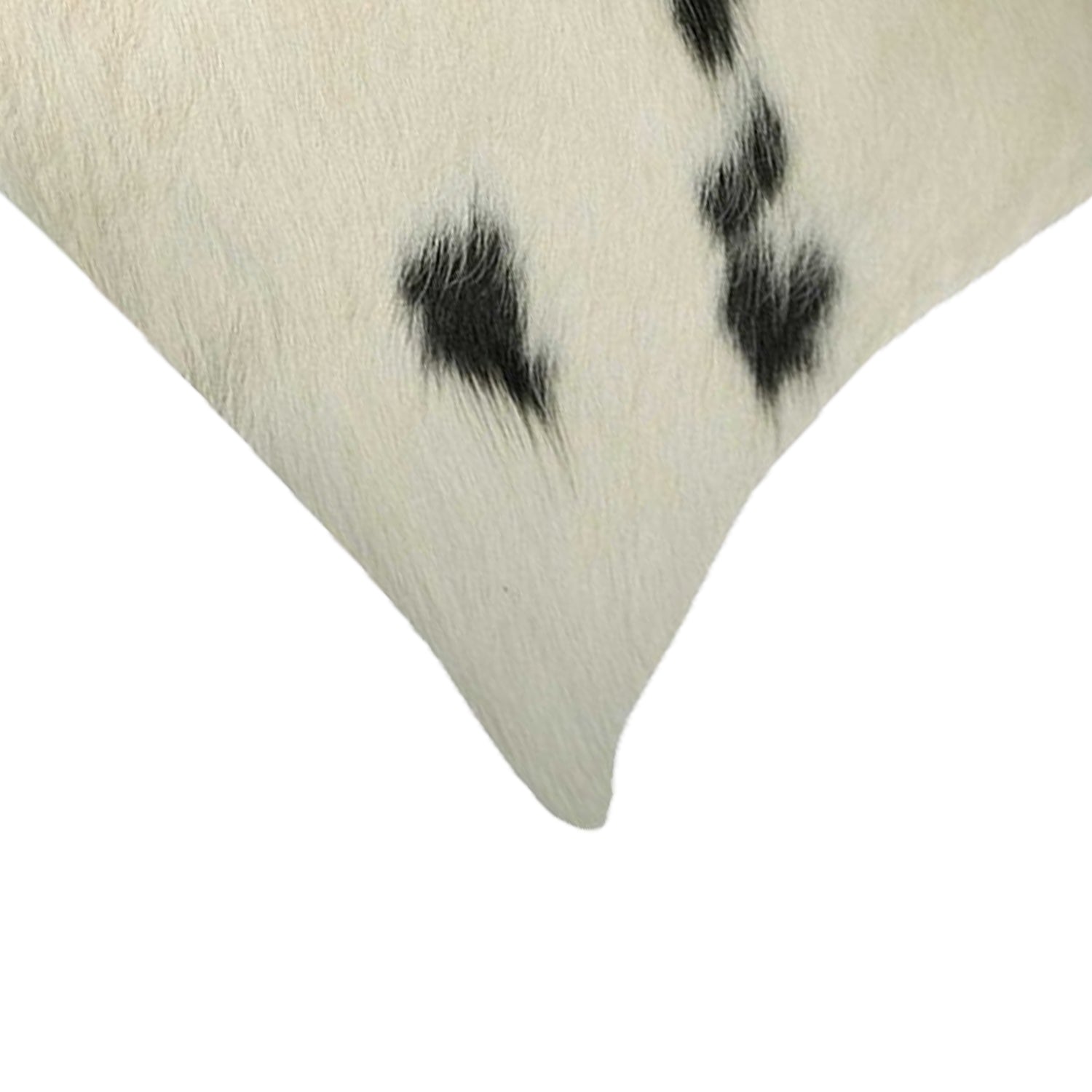 12" x 20" x 5" White And Black Cowhide - Pillow