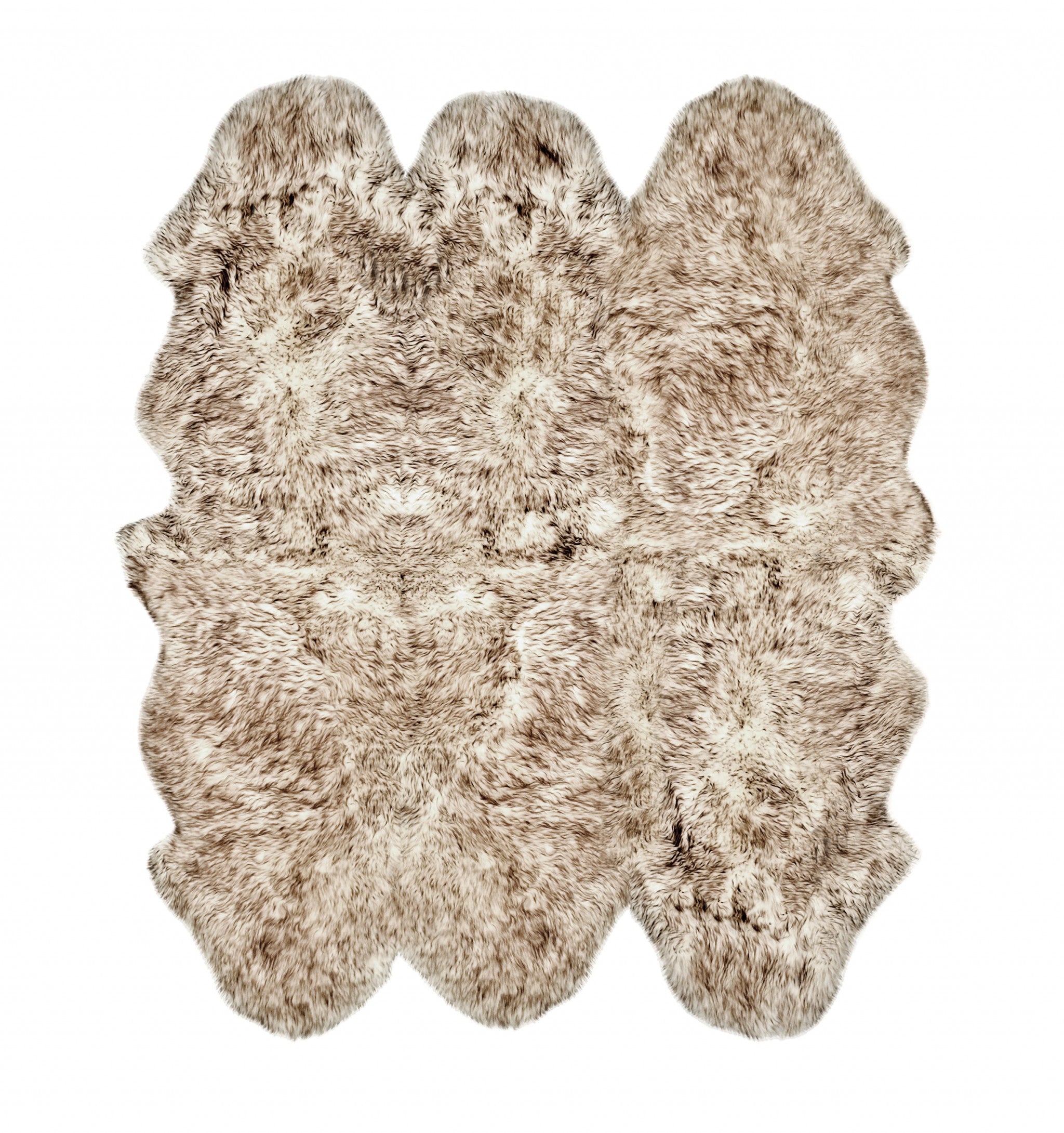 69" x 72" x 2" Gradient Chocolate, Sheepskin - Area Rug