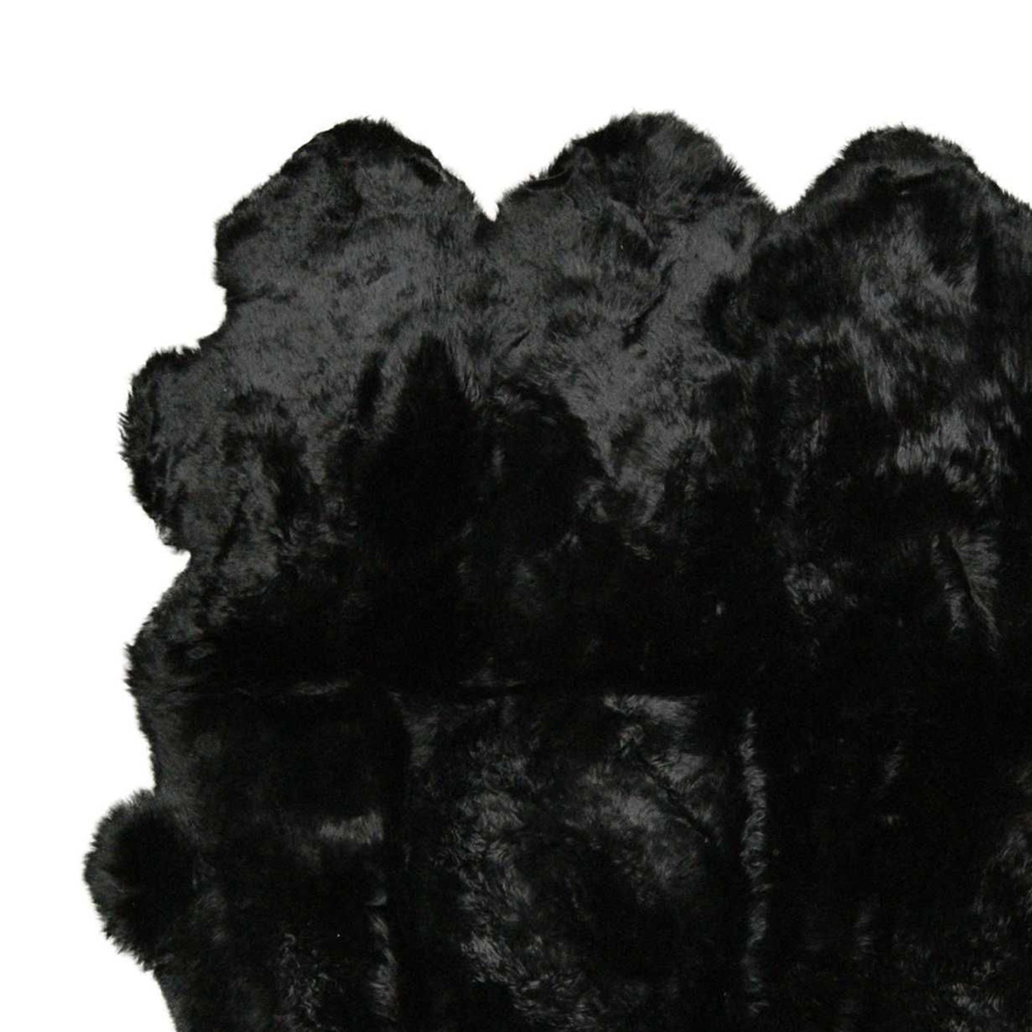 72" x 72" x 2" Black, Octo Sheepskin - Area Rug