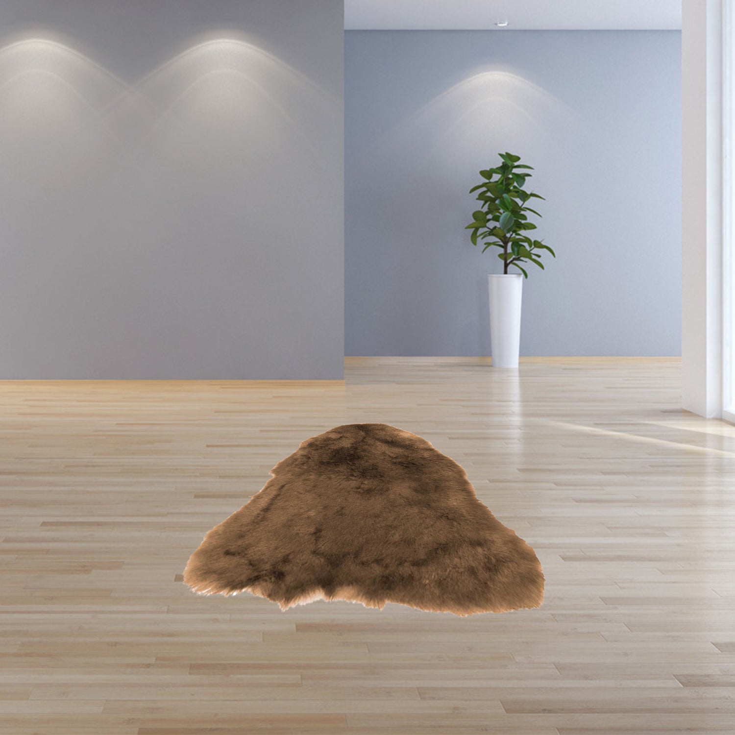 24" x 36" x 1.5" Chestnut, Sheepskin, Single Short-Haired - Area Rug