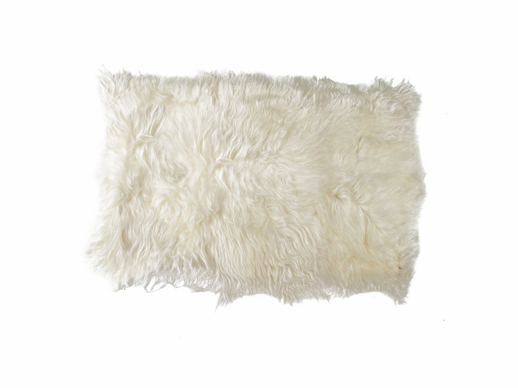 48" x 72" x 2" White Sheepskin Long-Haired - Area Rug