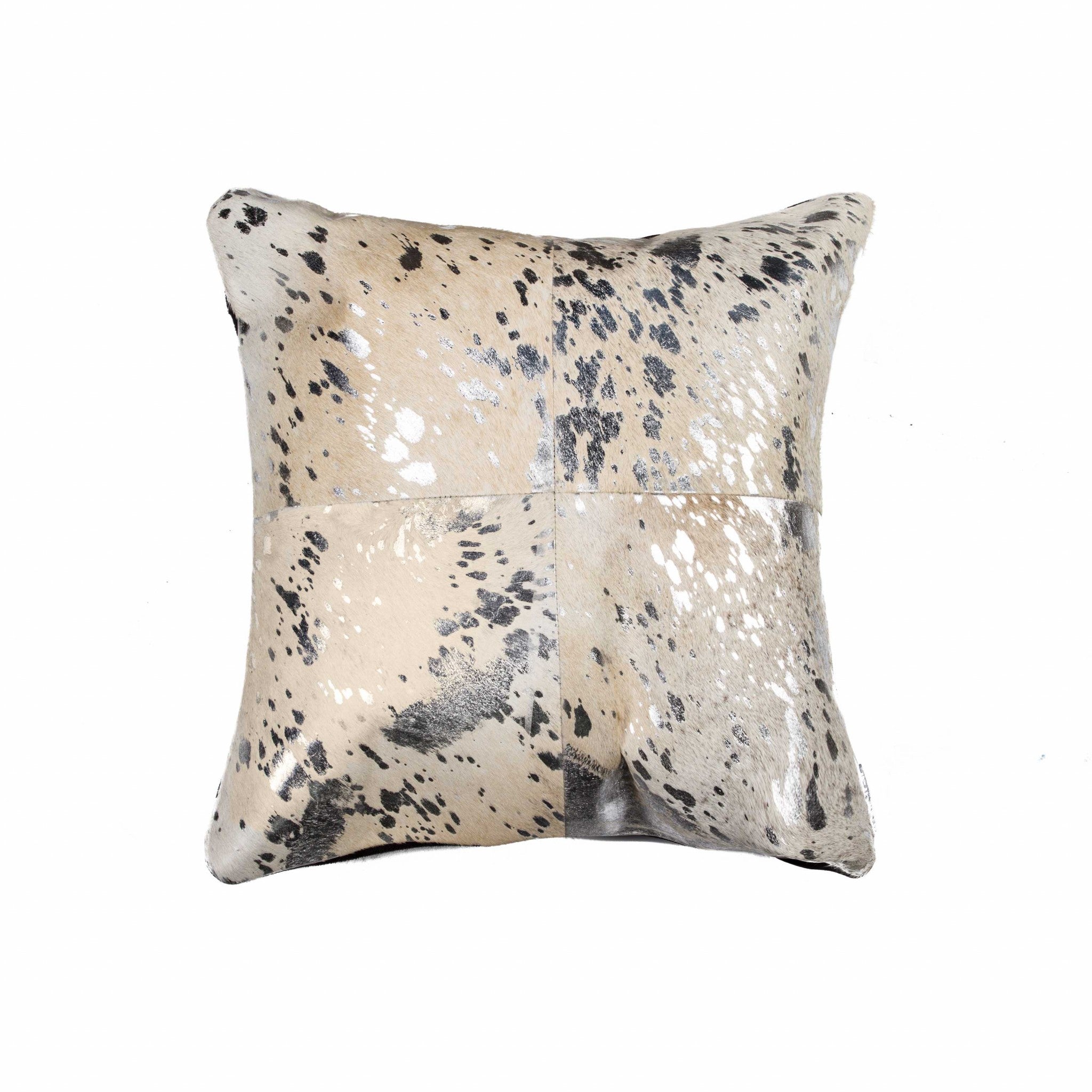 18" x 18" x 5" Silver And Gray Quattro - Pillow
