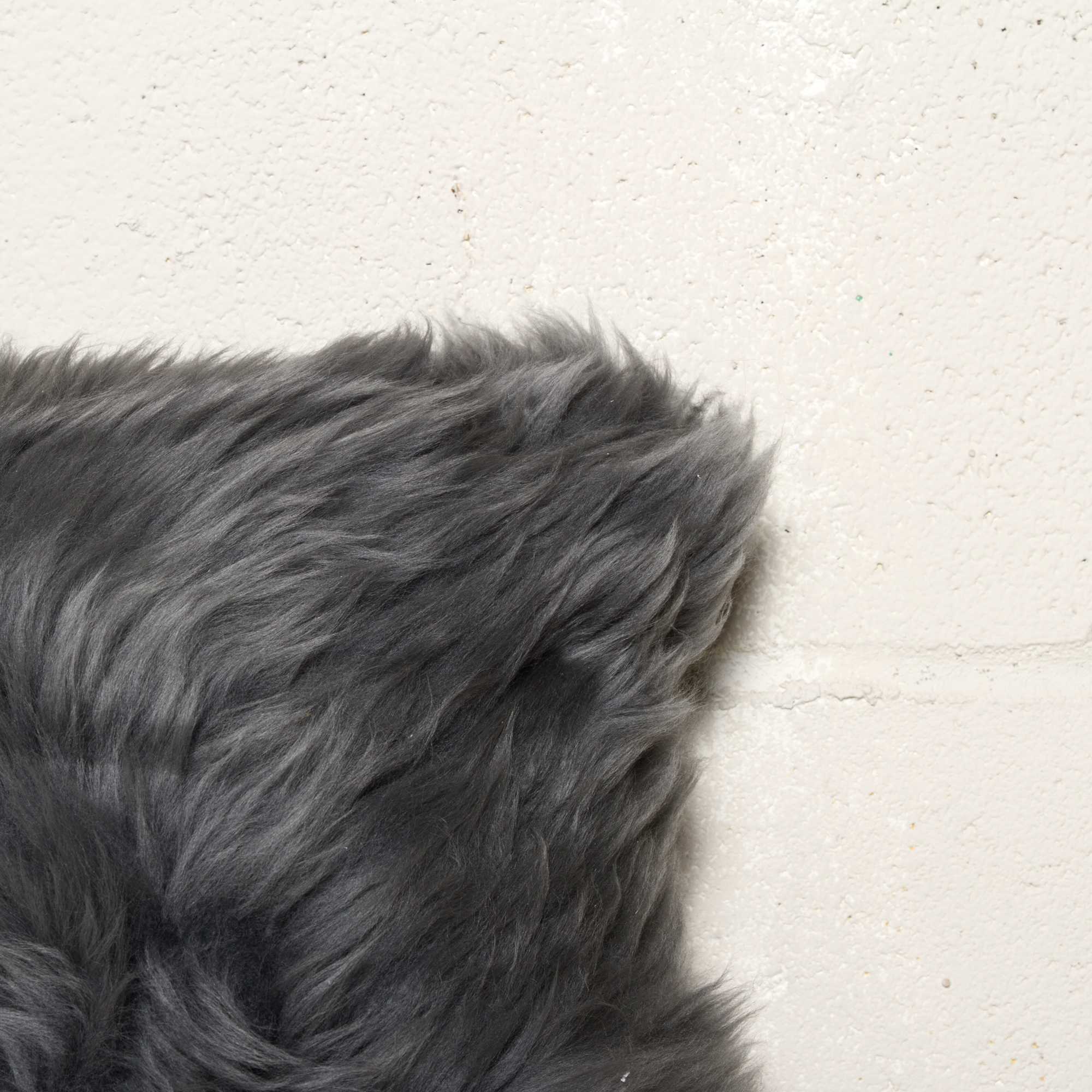 12" x 20" x 5" Gray Sheepskin - Pillow 2-Pack