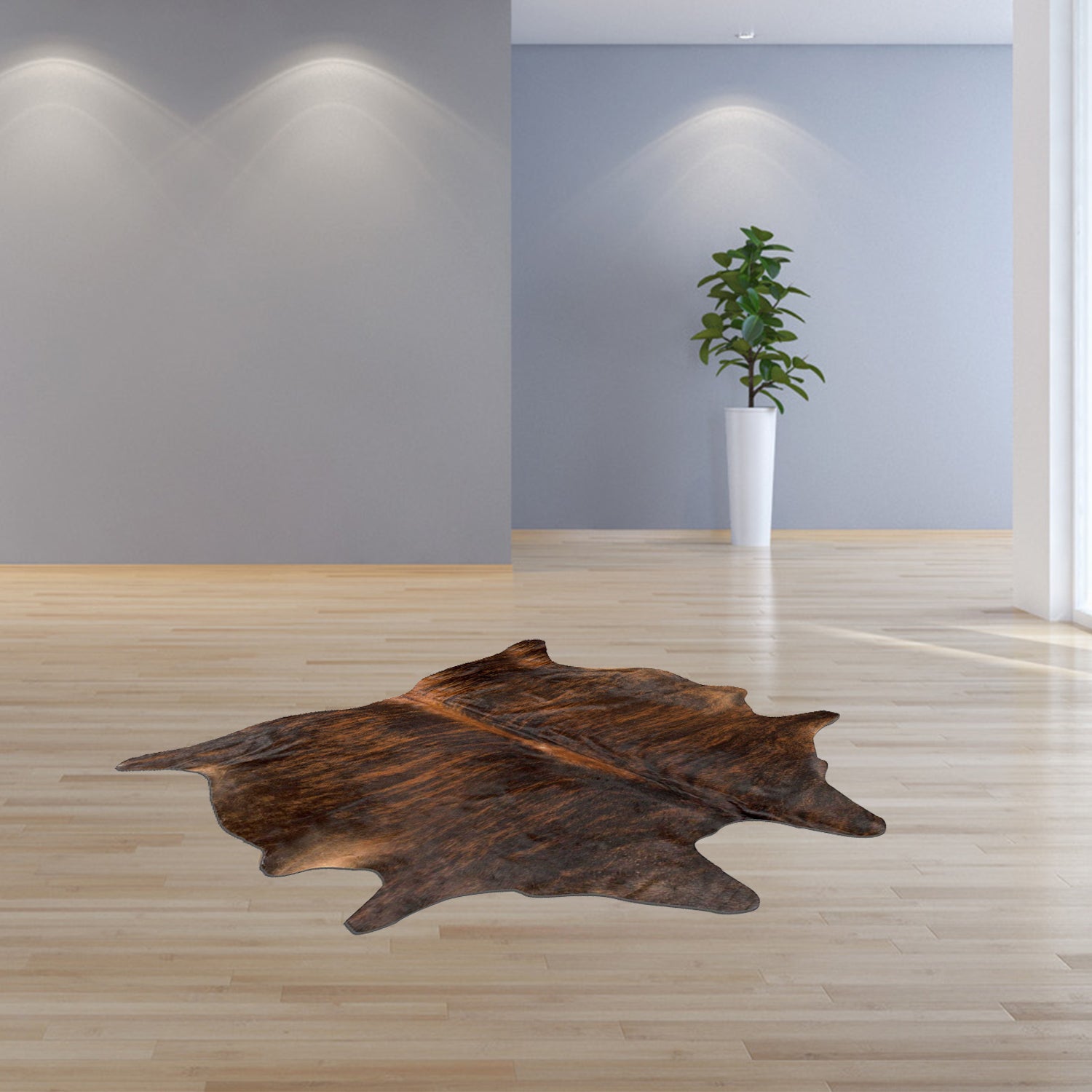72" x 84" Dark Brindle, Cowhide - Rug