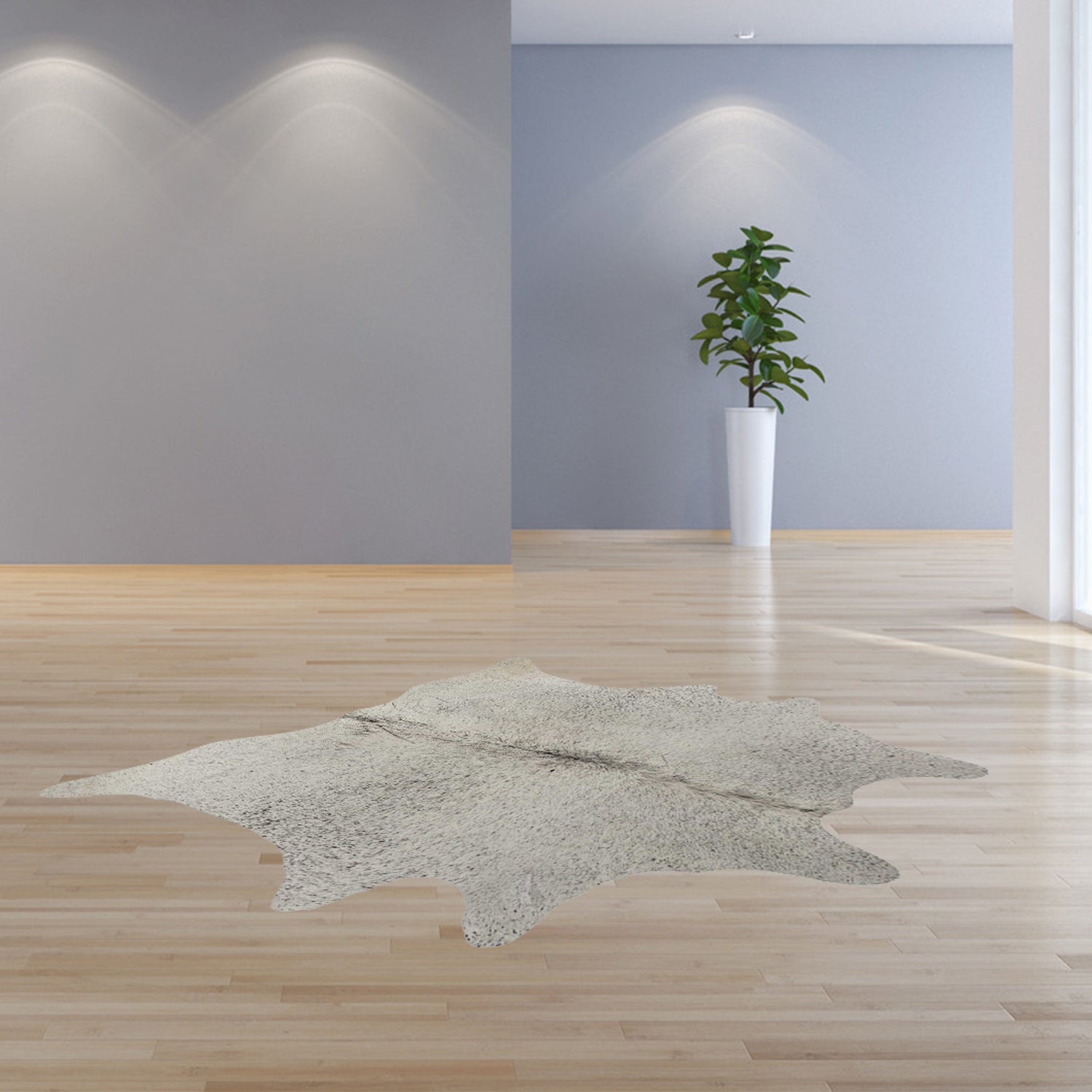 72" x 84" Gray, Cowhide - Rug