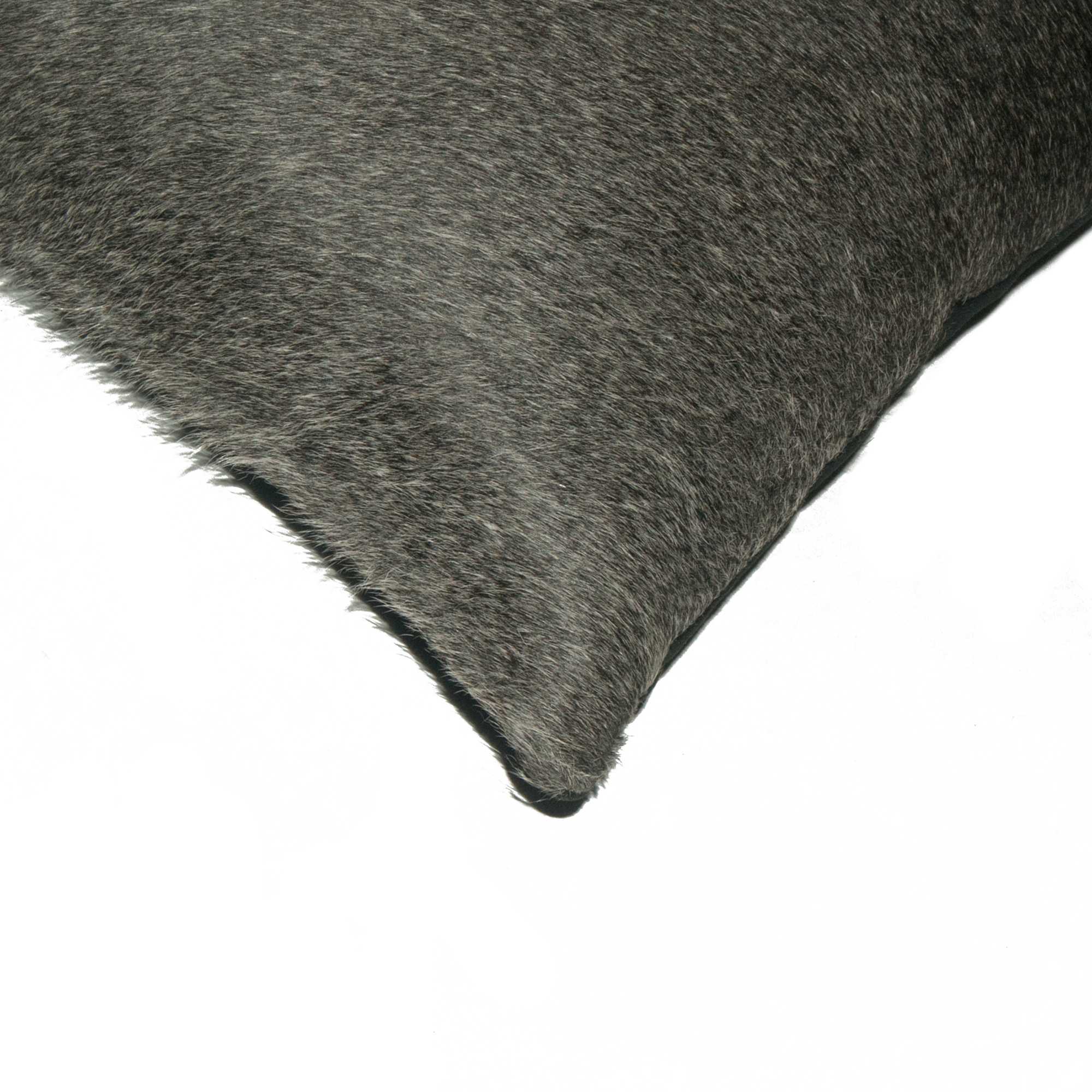 12" x 20" x 5" Gray And White Cowhide - Pillow
