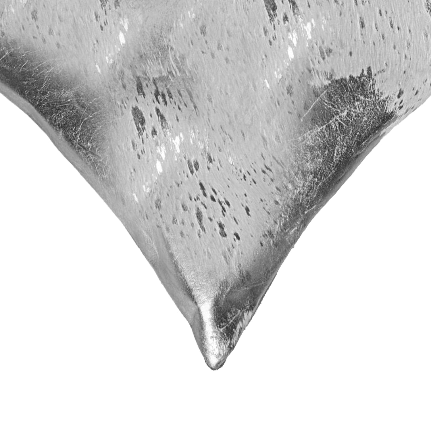 18" x 18" x 5" Gray And Silver Cowhide - Pillow