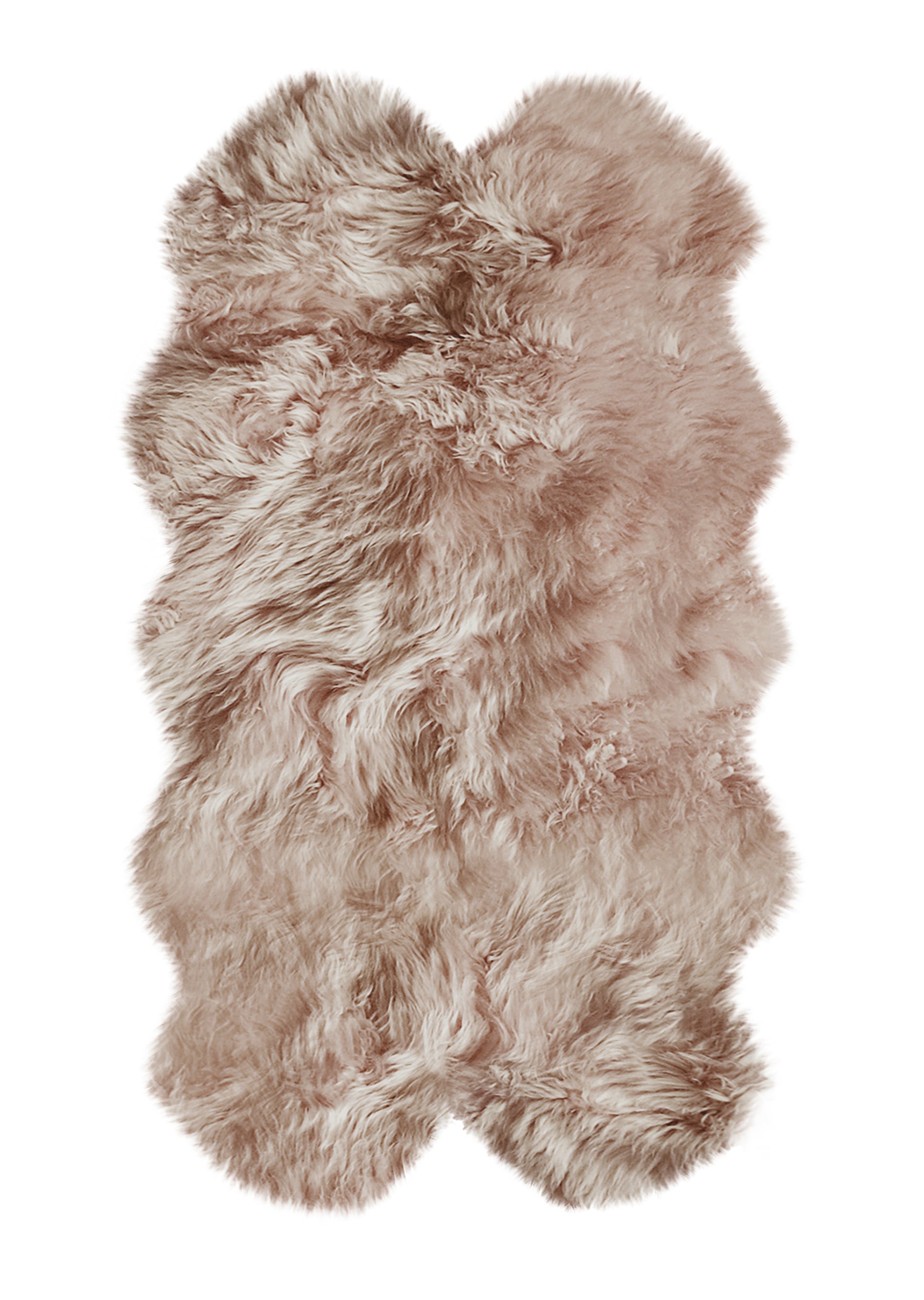 4 x 6 x2  Pink Quattro Sheepskin Area Rug