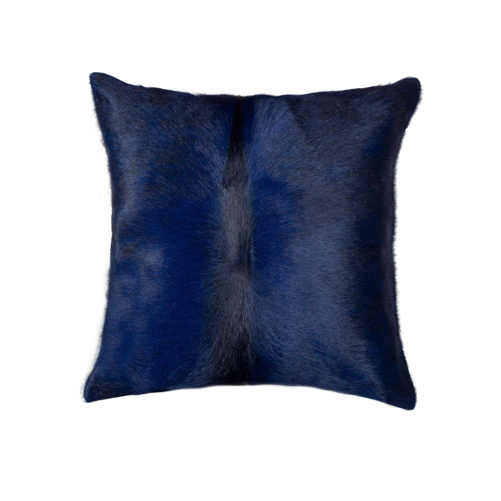 18" x 18" x 5" Navy Cowhide - Pillow