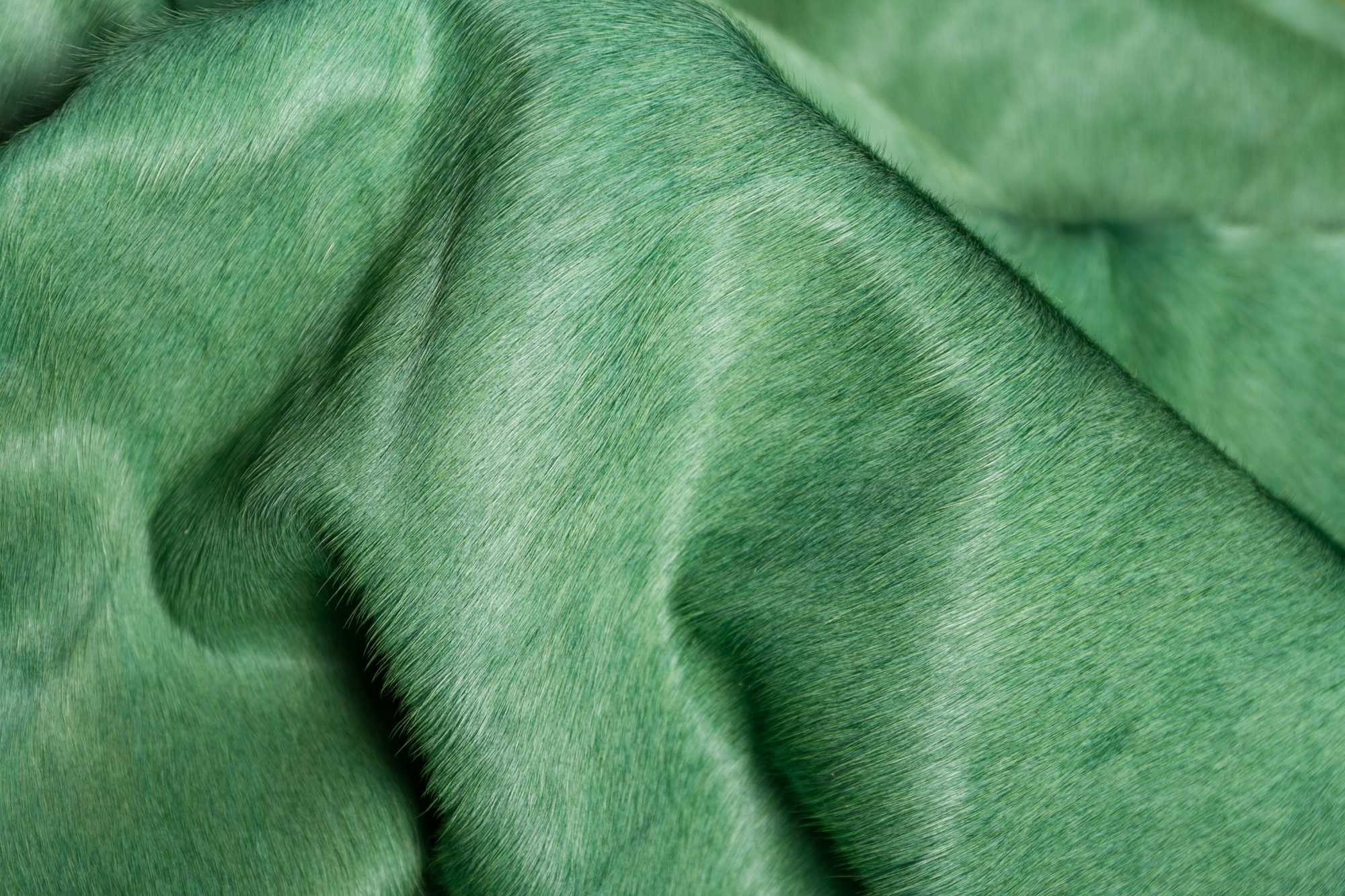 72" x 84" Light Green, Cowhide - Rug