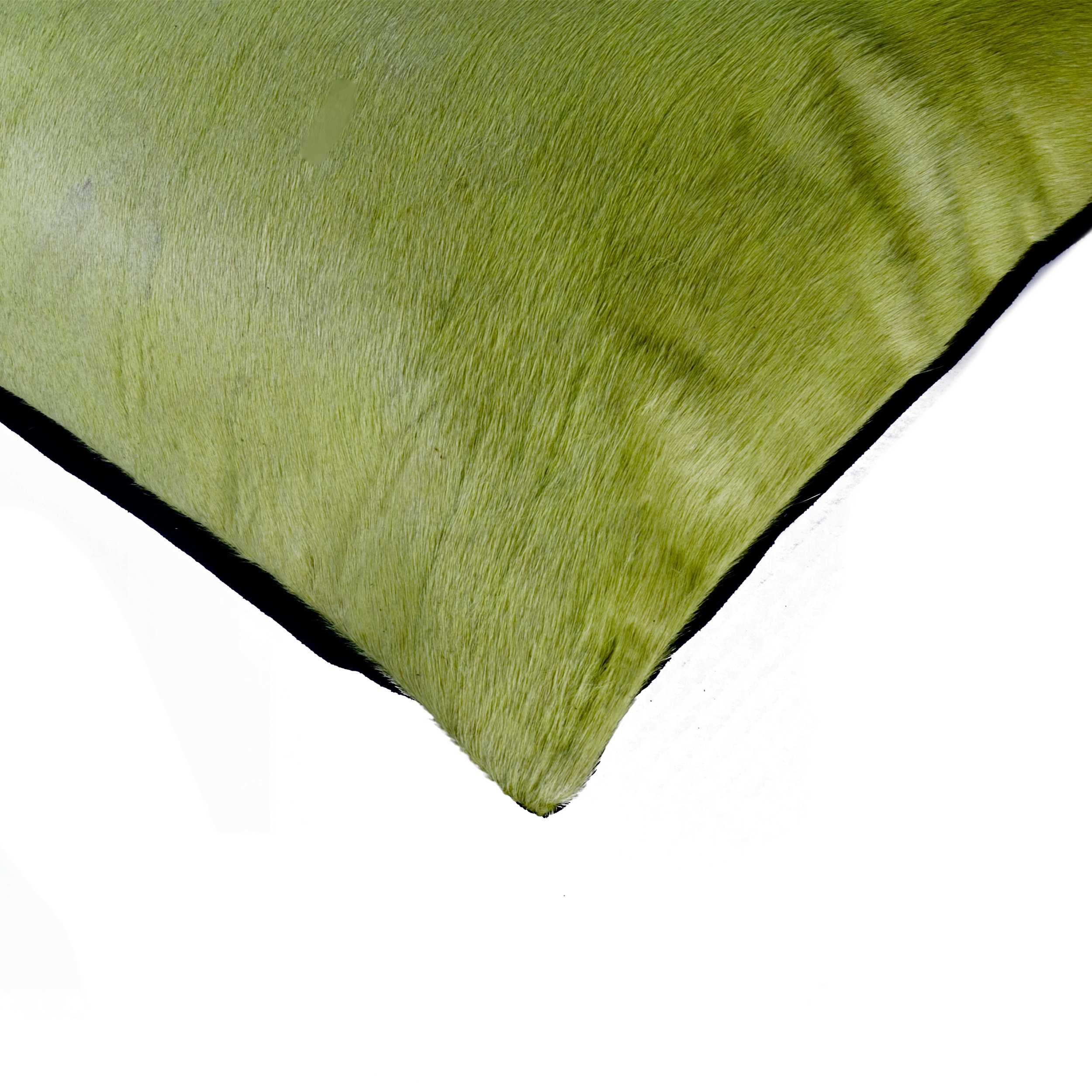 18" x 18" x 5" Lime Cowhide - Pillow 2-Pack