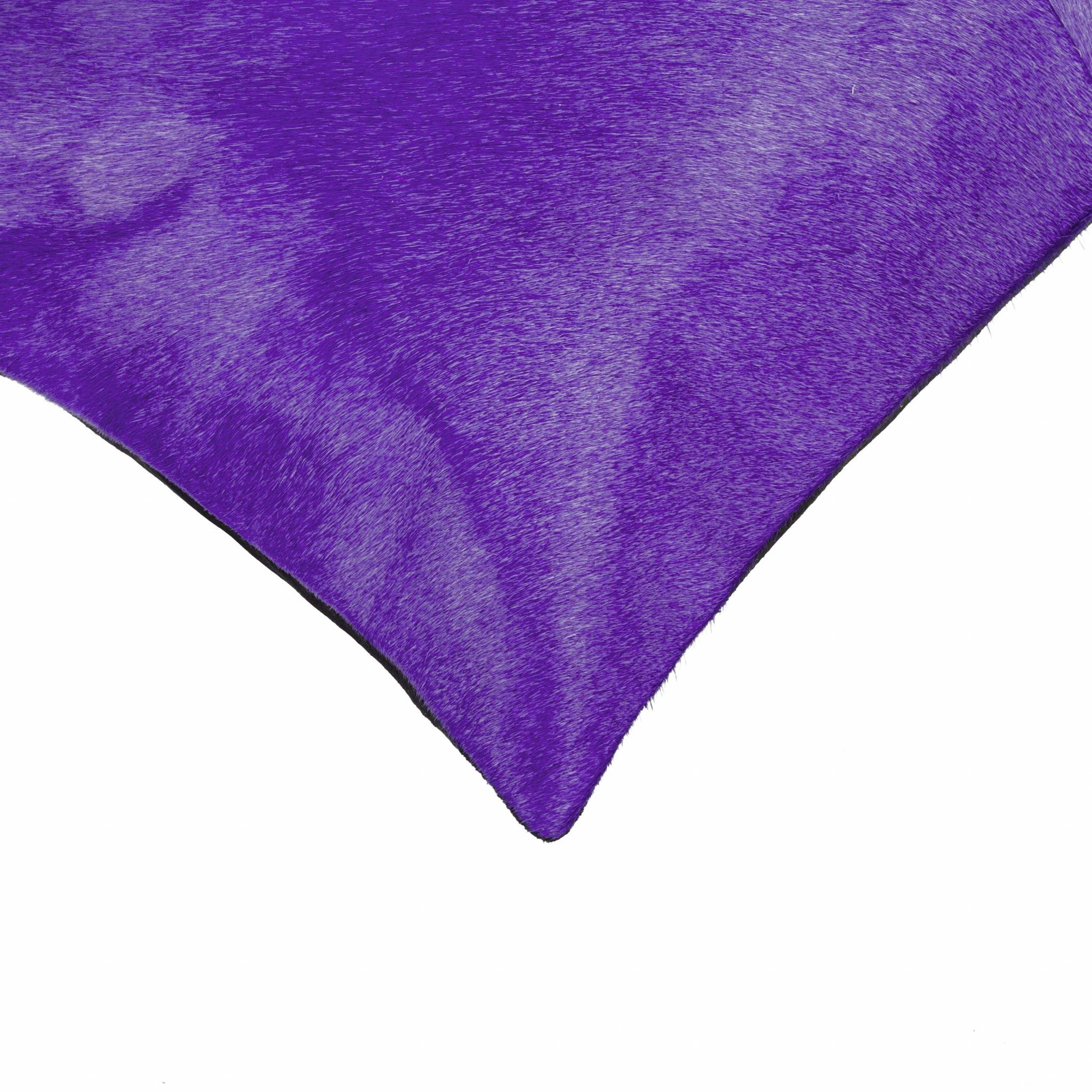 18" x 18" x 5" Purple Cowhide - Pillow 2-Pack