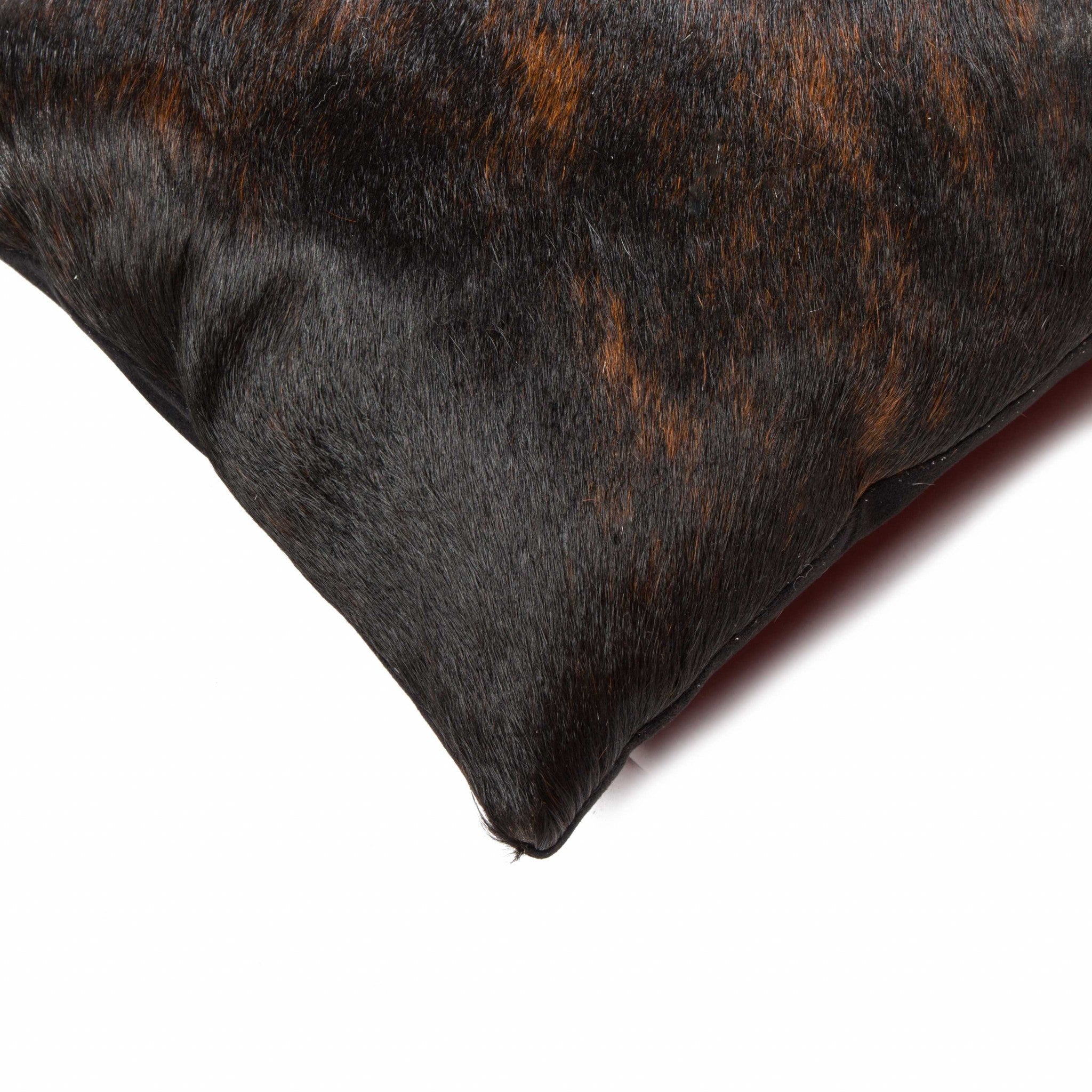 12" x 20" x 5" Chocolate, Cowhide - Pillow 2-Pack