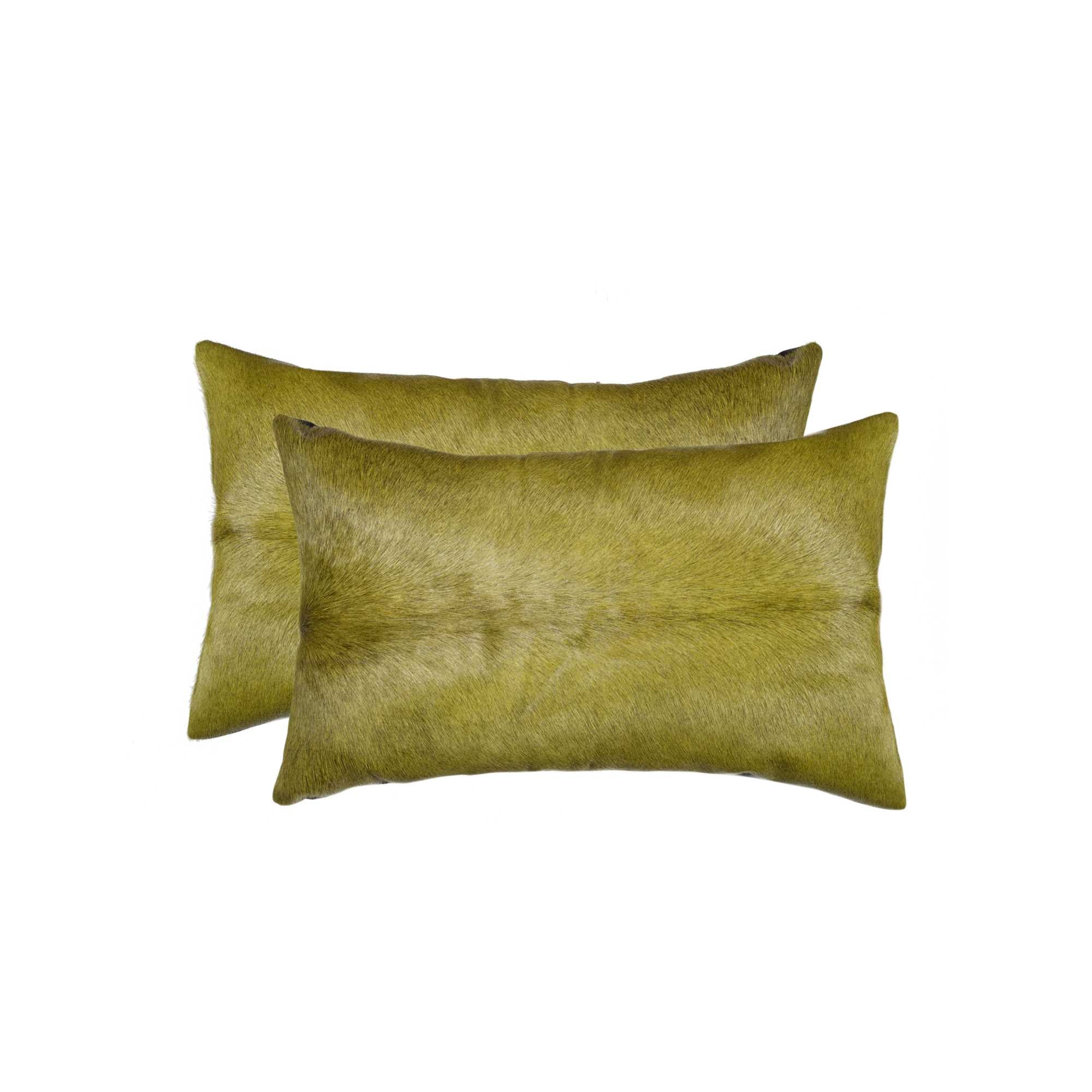 12" x 20" x 5" Lime, Cowhide - Pillow 2-Pack