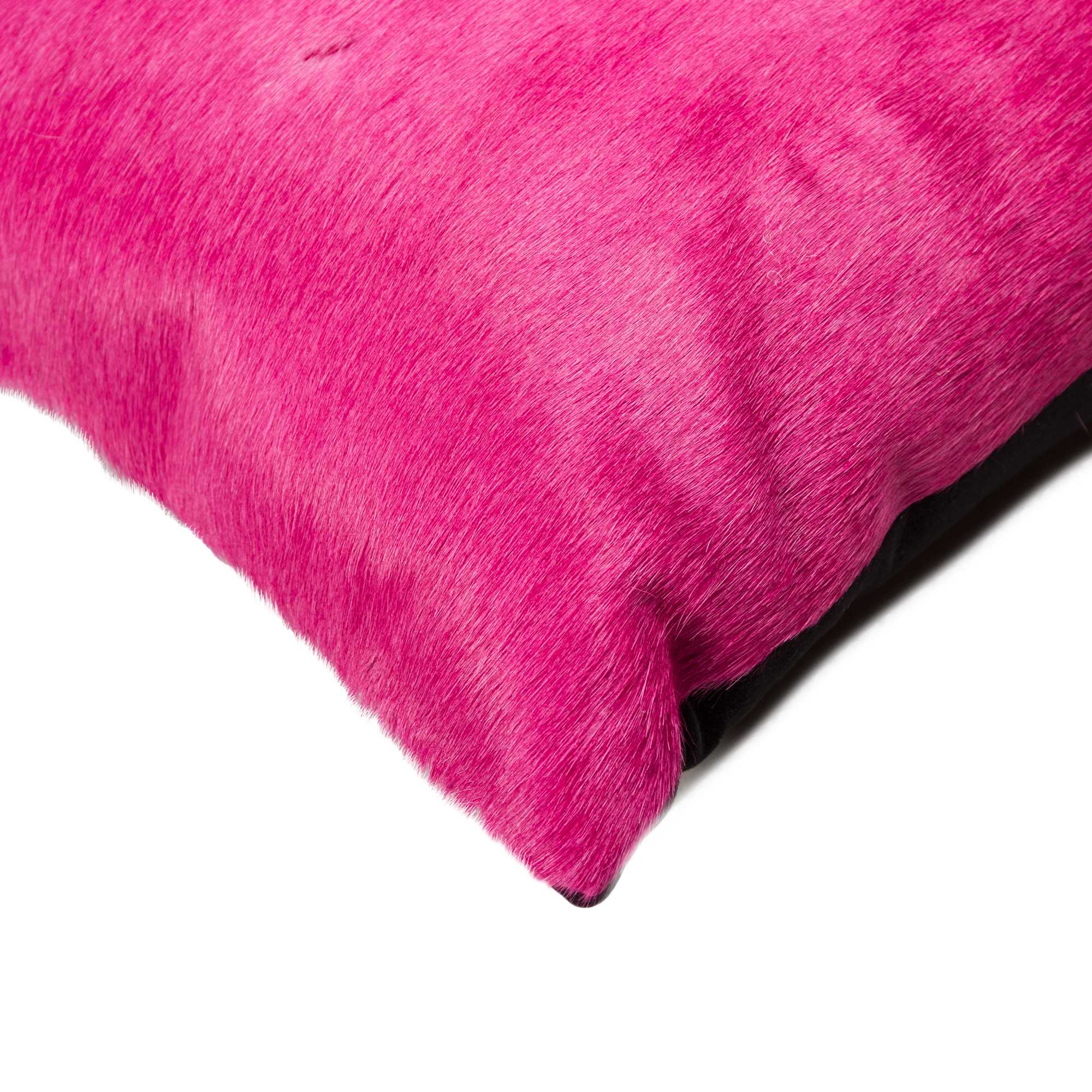 12" x 20" x 5" Fuschia, Cowhide - Pillow 2-Pack