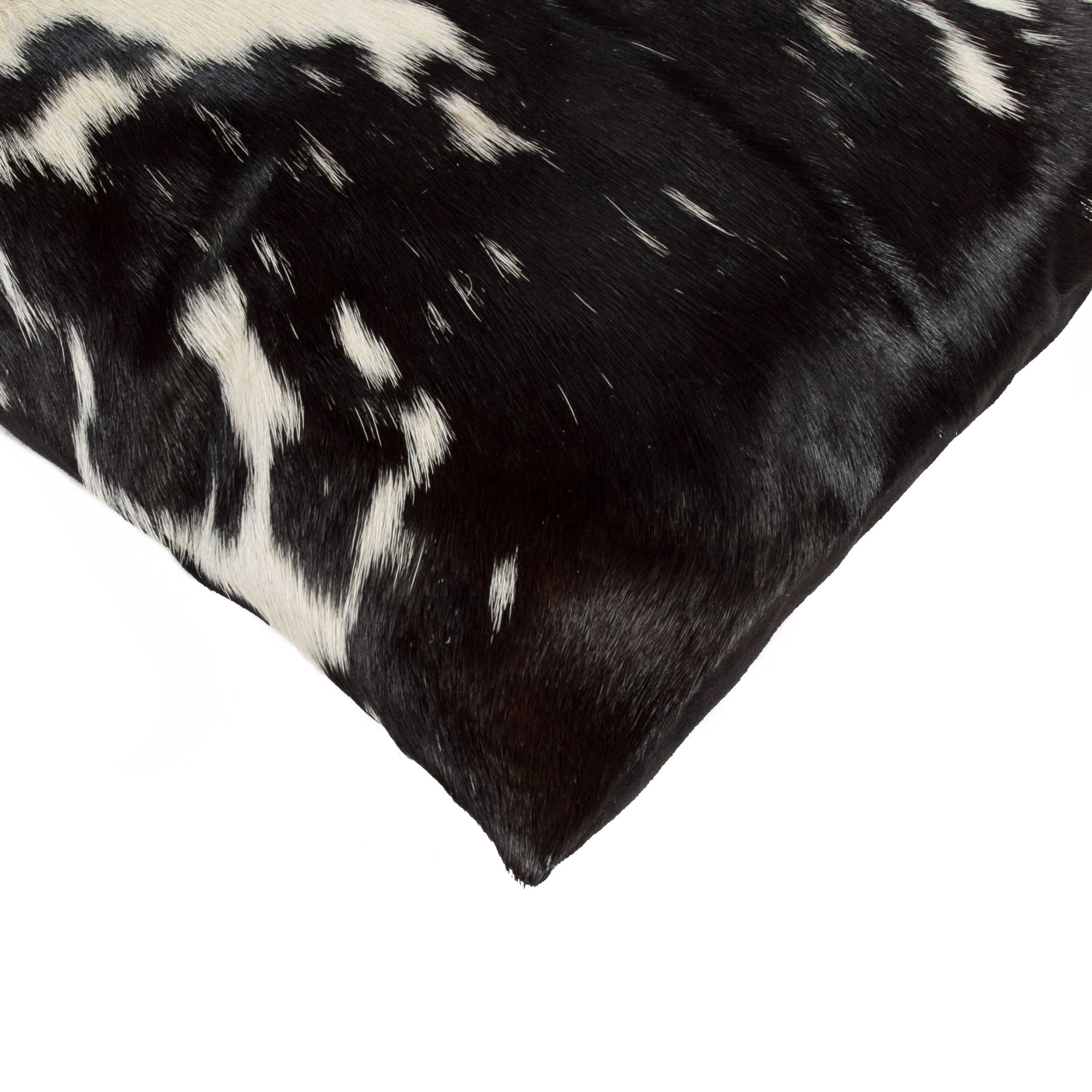 12" x 20" x 5" Black And White, Cowhide - Pillow 2-Pack