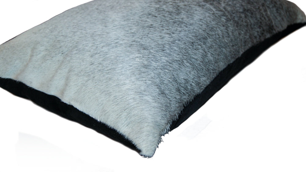 12" x 20" x 5" Gray And White, Cowhide - Pillow 2-Pack
