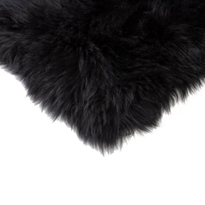 17" x 17" Black, Sheepskin  - Seat/Chair Cover