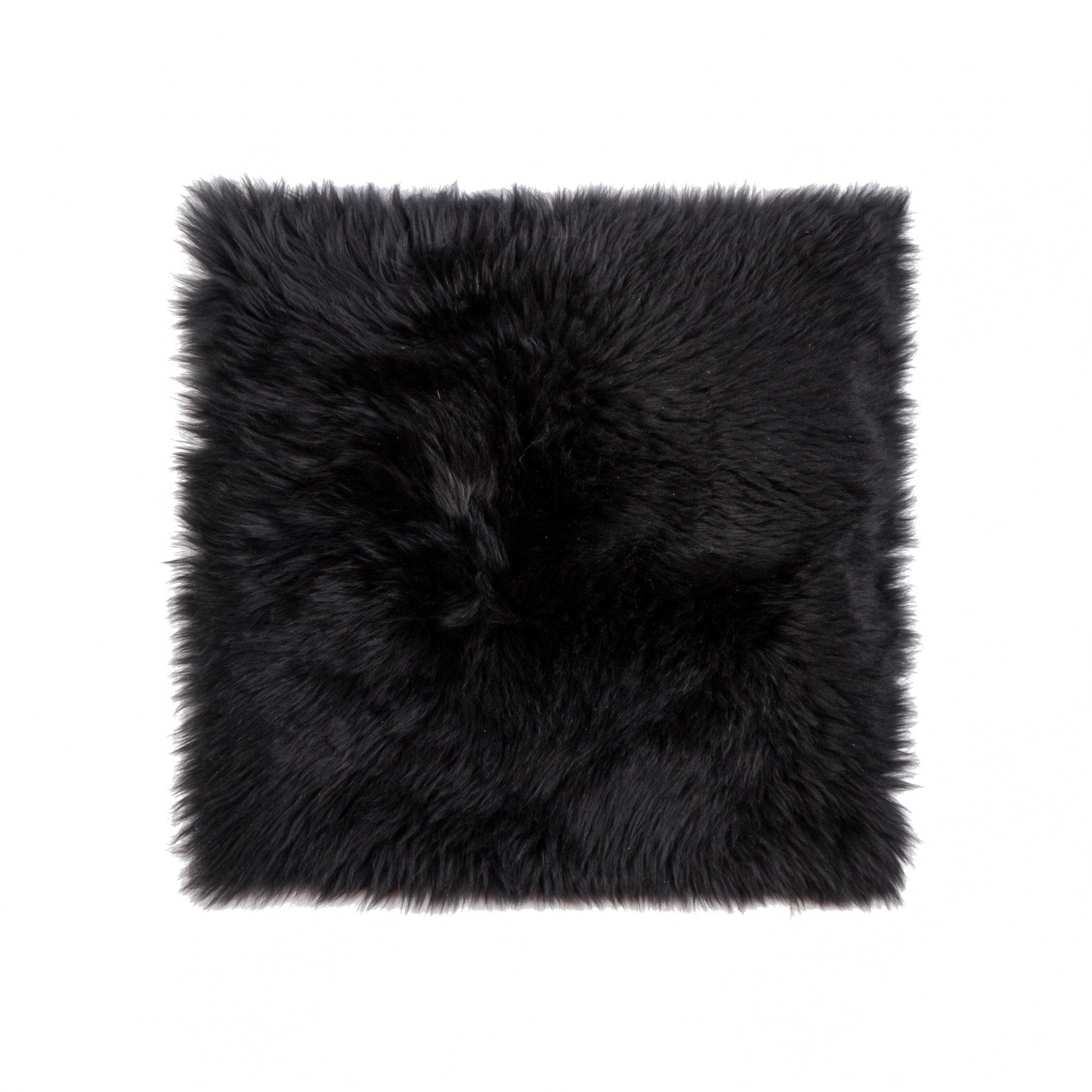 17" x 17" Black, Sheepskin  - Seat/Chair Cover