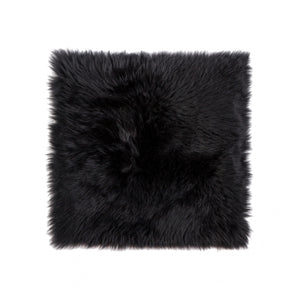 17" x 17" Black, Sheepskin  - Seat/Chair Cover