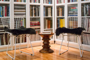 17" x 17" Black, Sheepskin  - Seat/Chair Cover