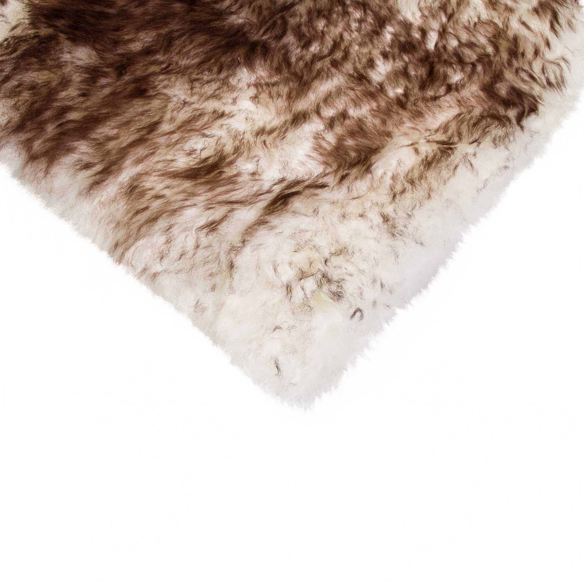17" x 17" Gradient Chocolate, Sheepskin - Seat/Chair Cover