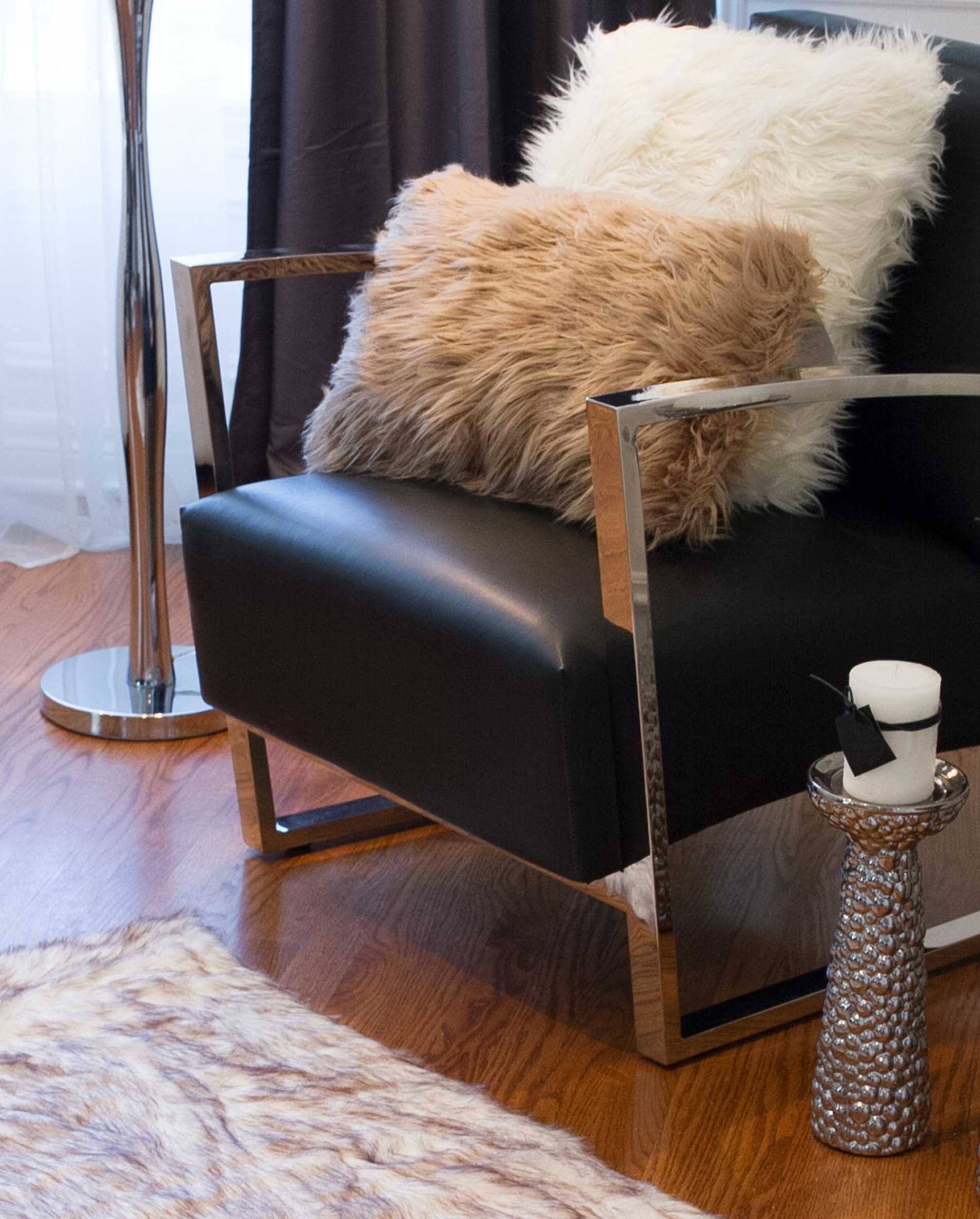 12" x 20" x 5" Tan Faux - Pillow