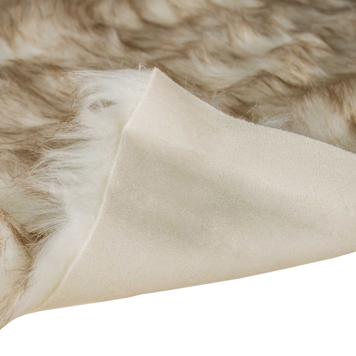 24" x 36" x 1.5" Gradient Brown Faux Sheepskin - Area Rug