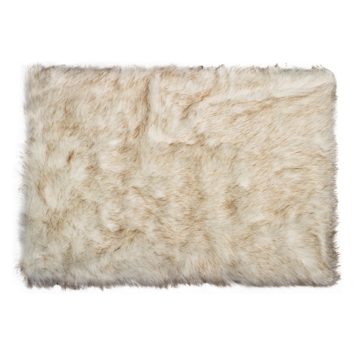 24" x 36" x 1.5" Gradient Brown Faux Sheepskin - Area Rug