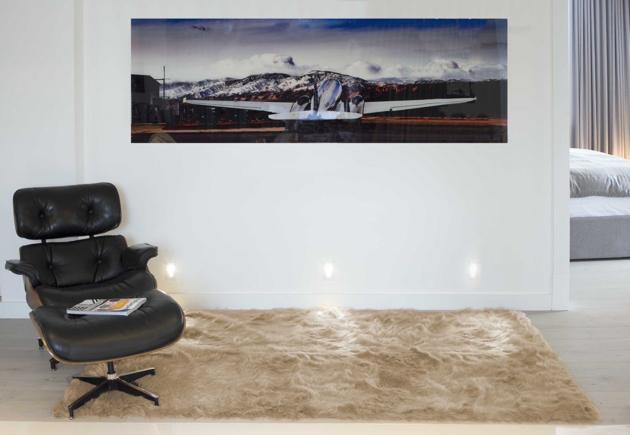 60" x 96" Off White, Sheepskin - Rug/Throw