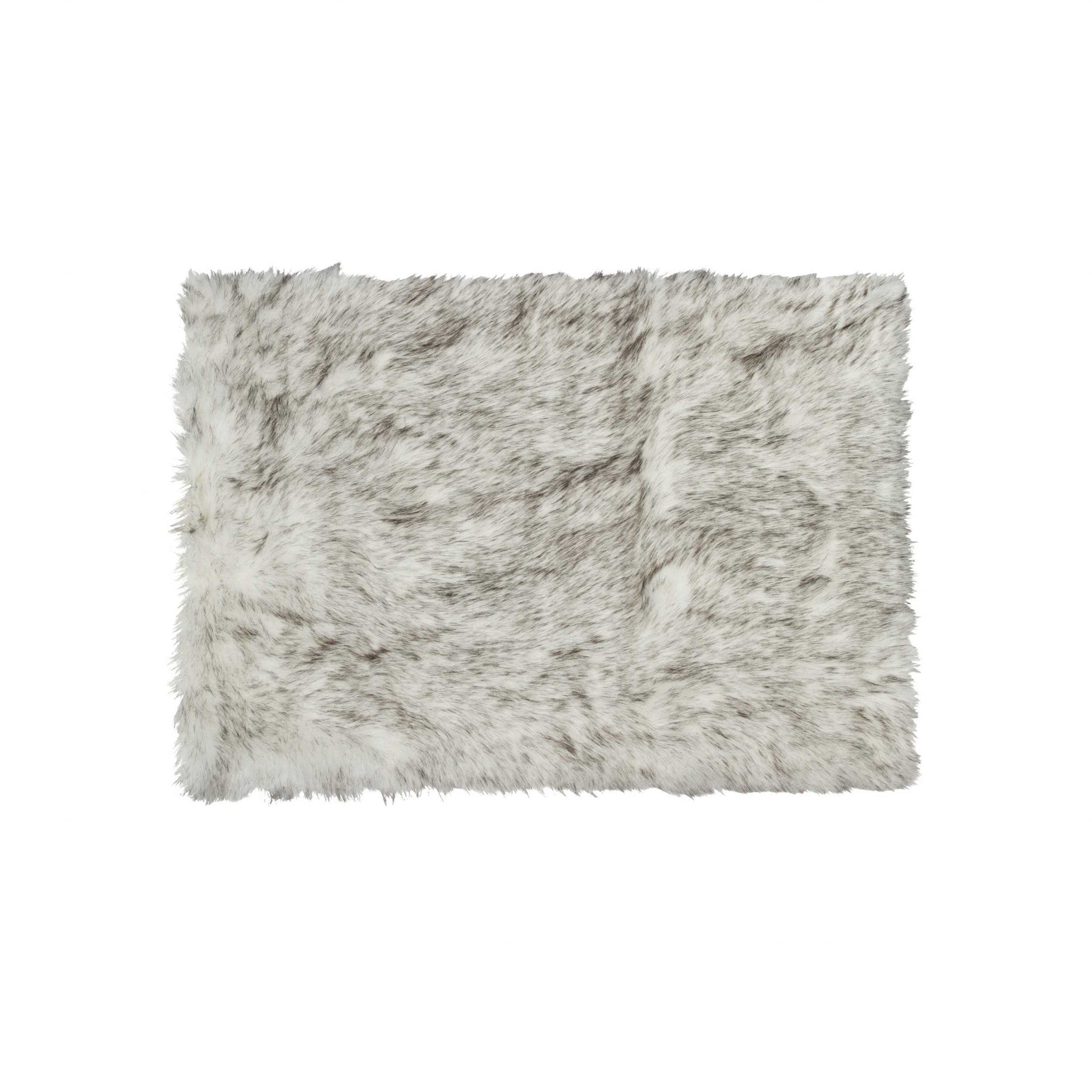 60" x 96" Gradient Gray Sheepskin - Rug/Throw