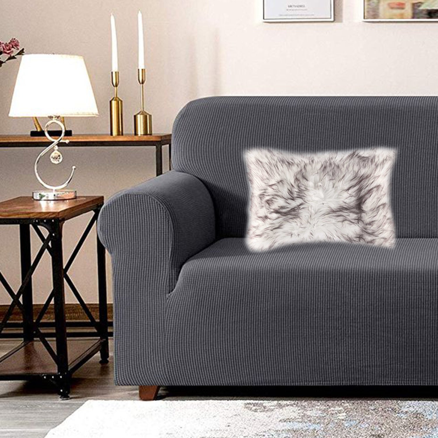 12" x 20" x 5" Gradient Chocolate Faux - Pillow 2-Pack