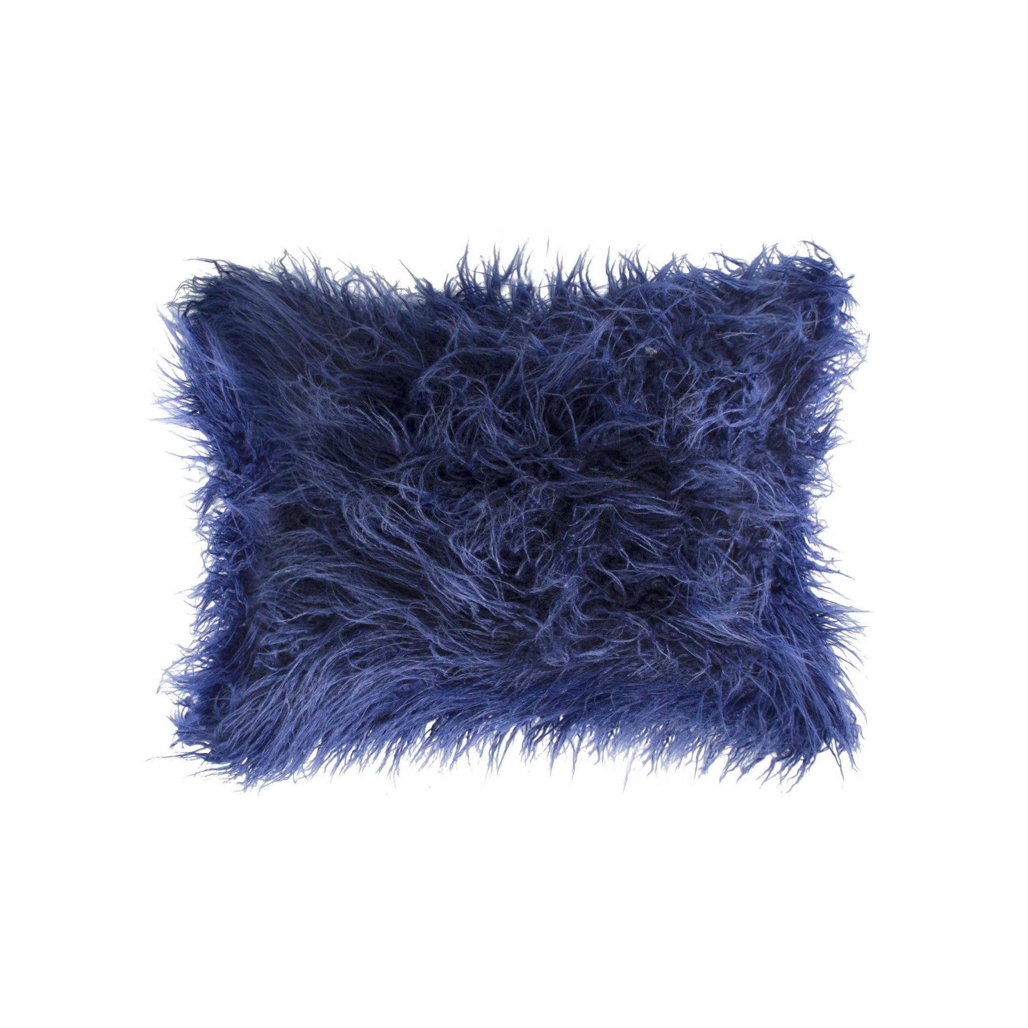 12" x 20" x 5" Ink Faux Sheepskin - Pillow