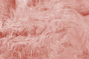 50" x 70" x 2" Dusty Rose Sheepskin Faux Fur Throw