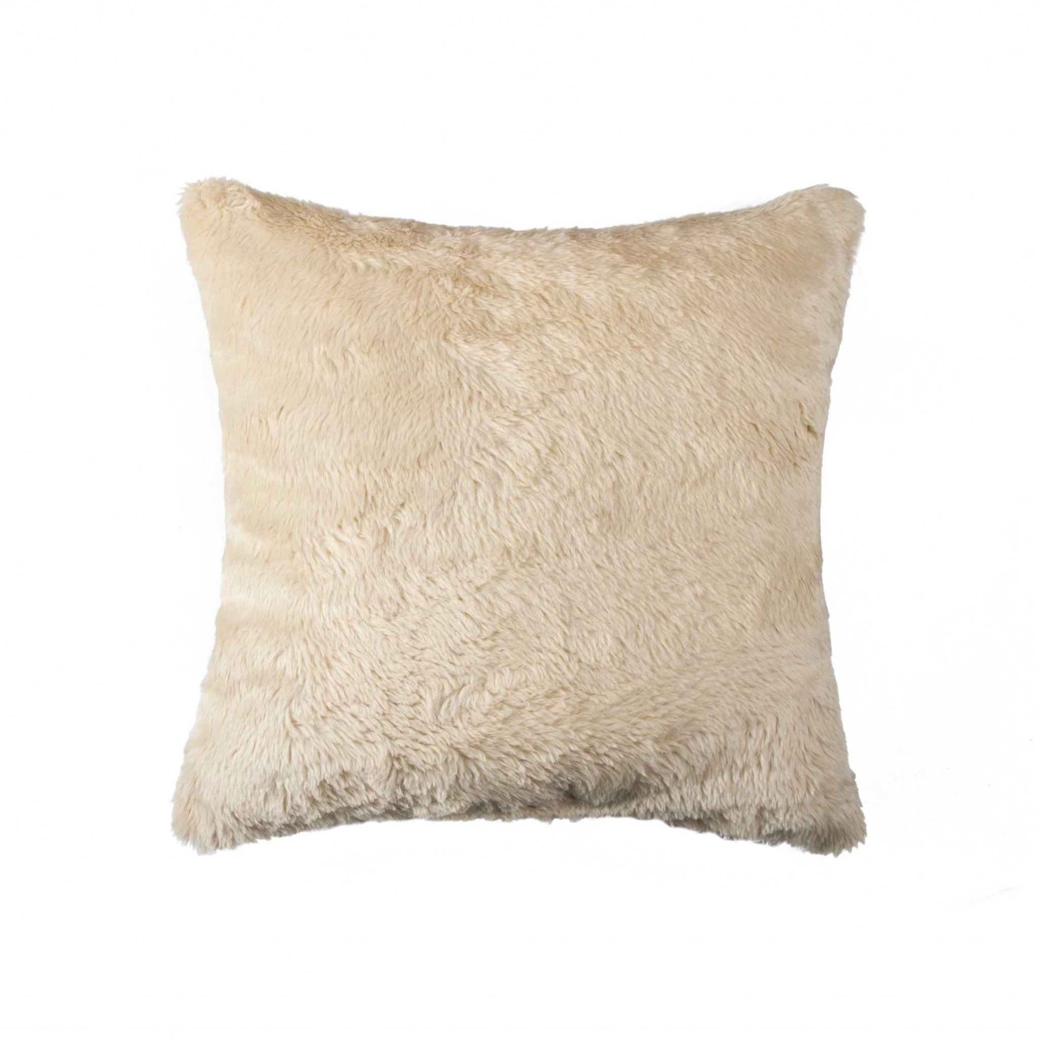 20" x 20" x 5" Taupe Faux - Pillow