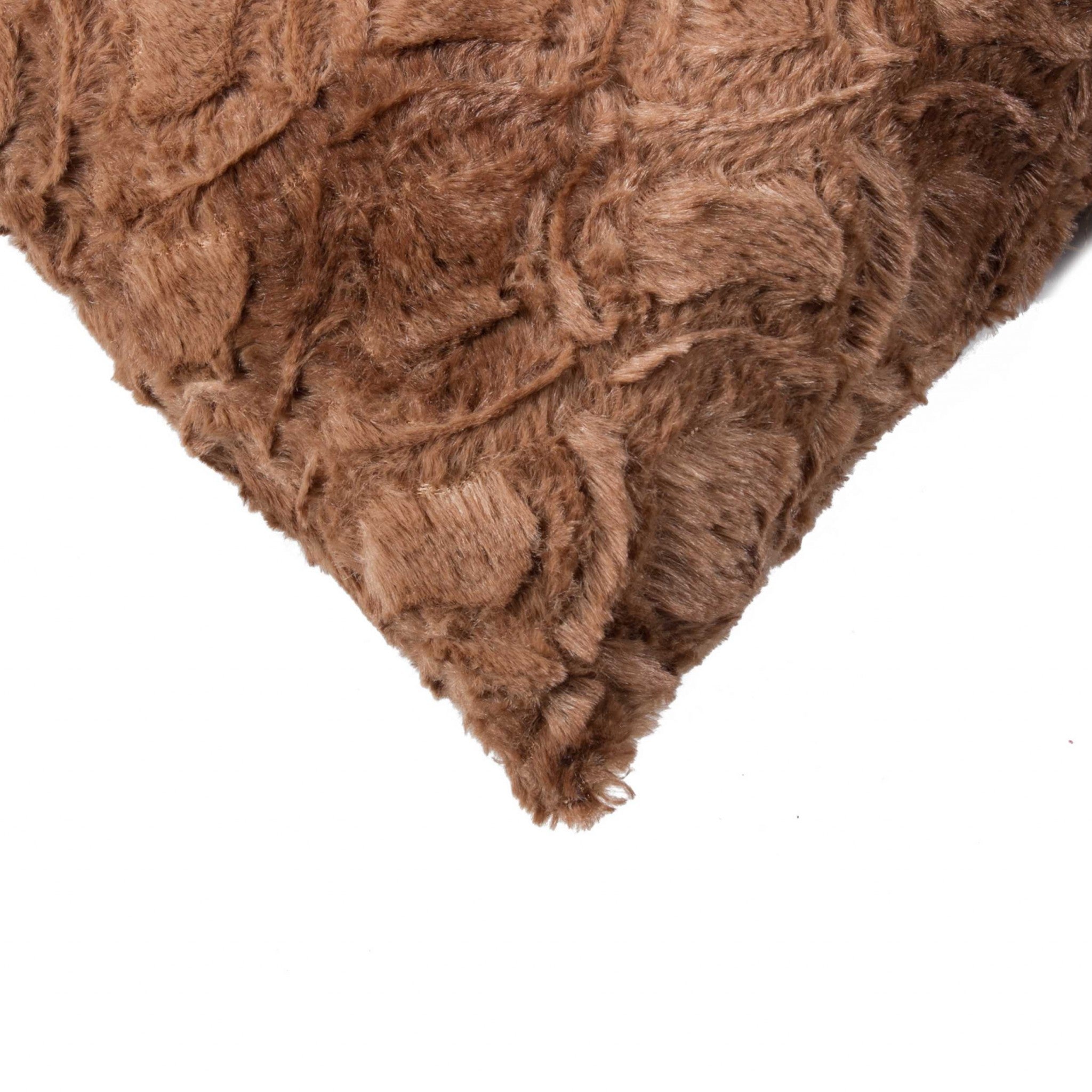 20" x 20" x 5" Brown Mink Faux - Pillow