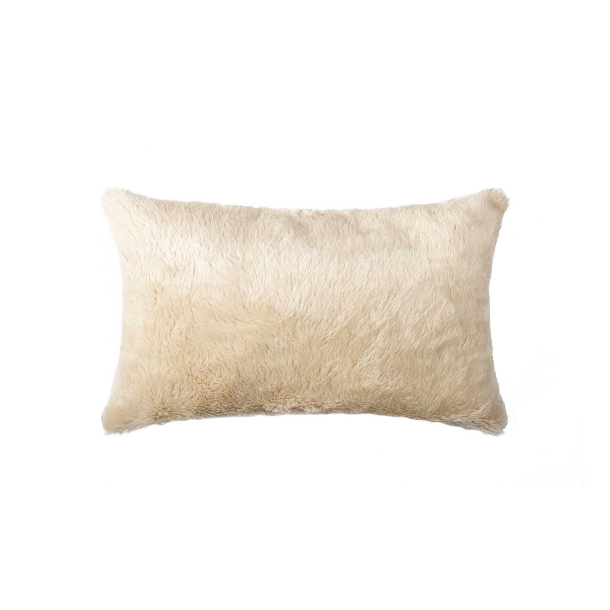 12" x 20" x 5" Sand Faux - Pillow