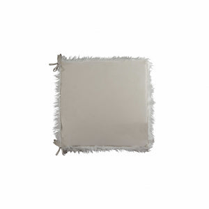 2" x 16" x 16" Acrylic Plush, Microsuede and Polyfill Off White Chair Pads