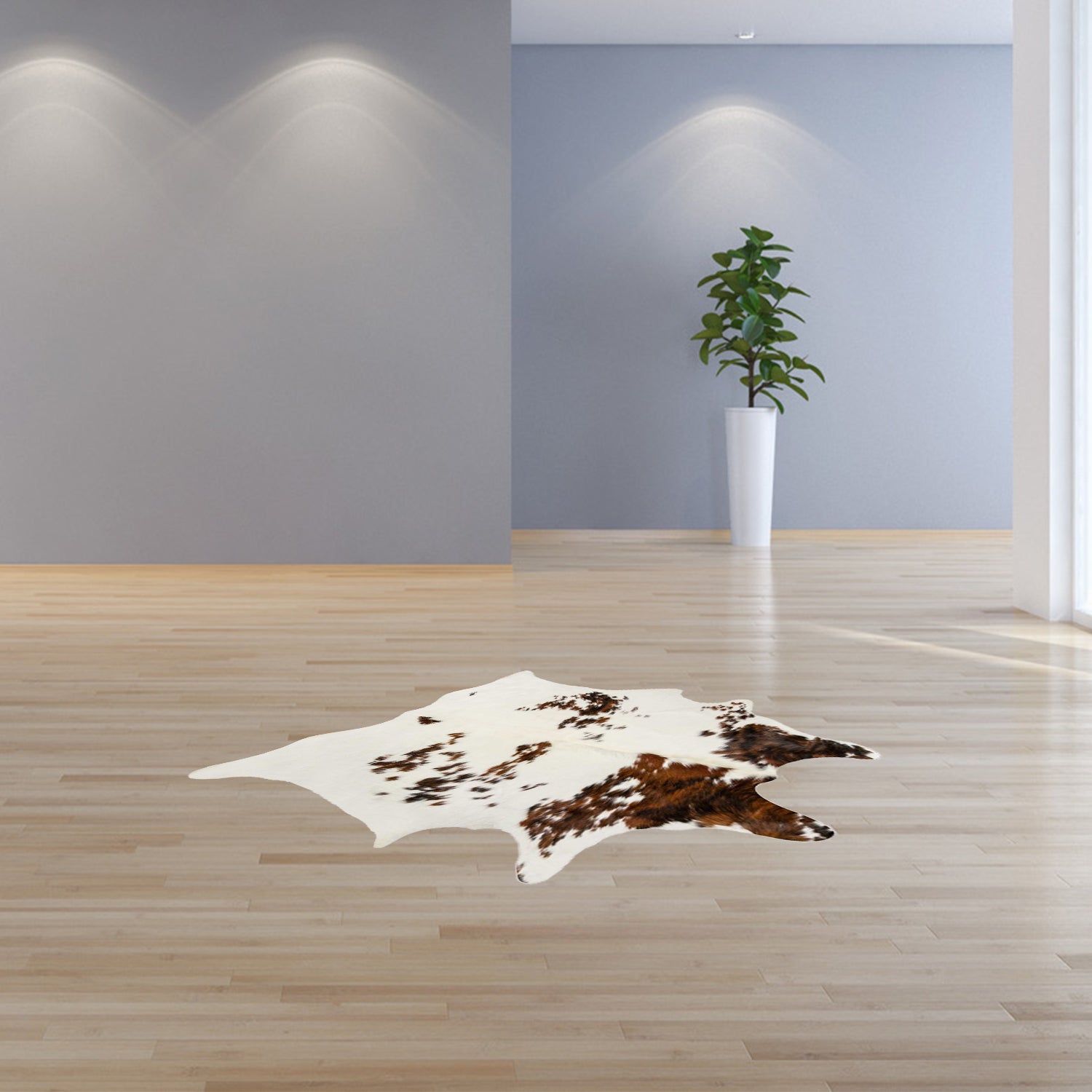 72" x 84" Salt & Pepper Cowhide Rug - S&P Chocolate/White