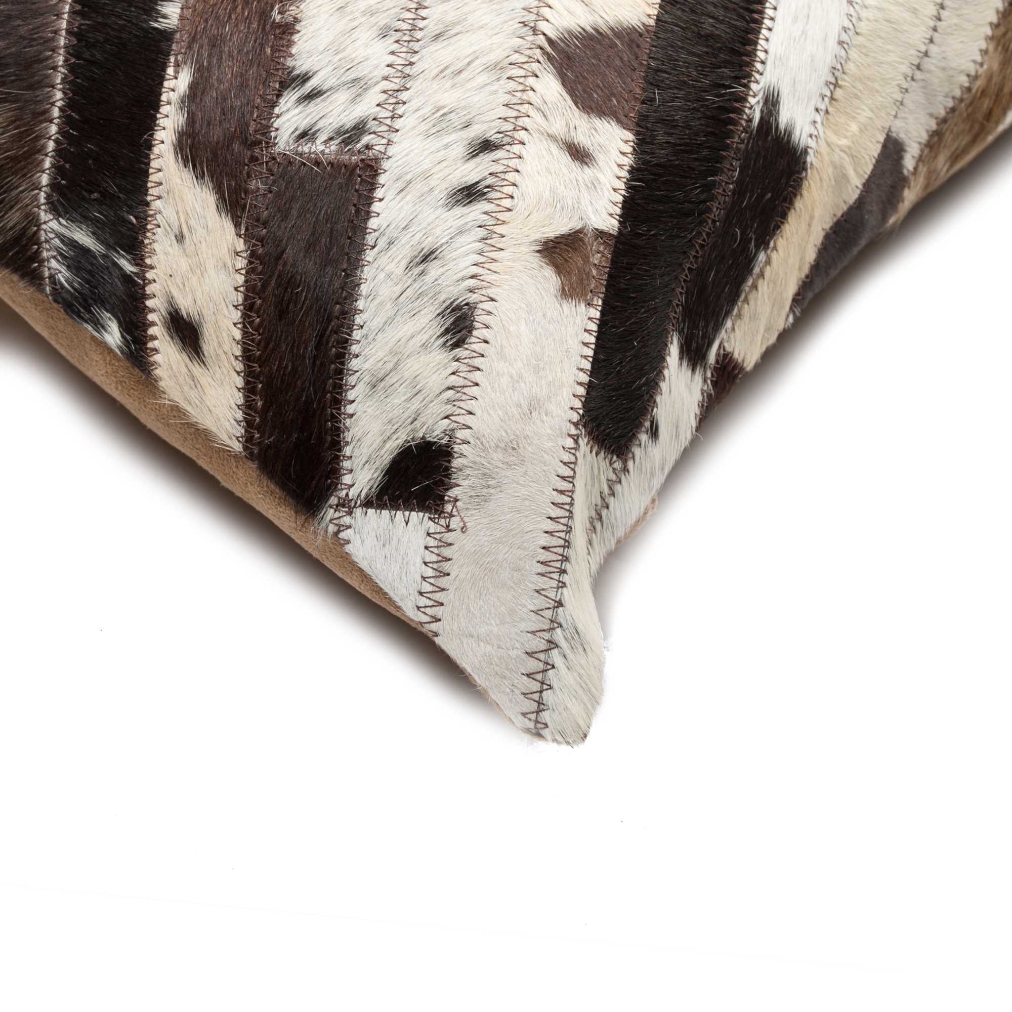 12" x 20" x 5" Chocolate And White Mosaik - Pillow